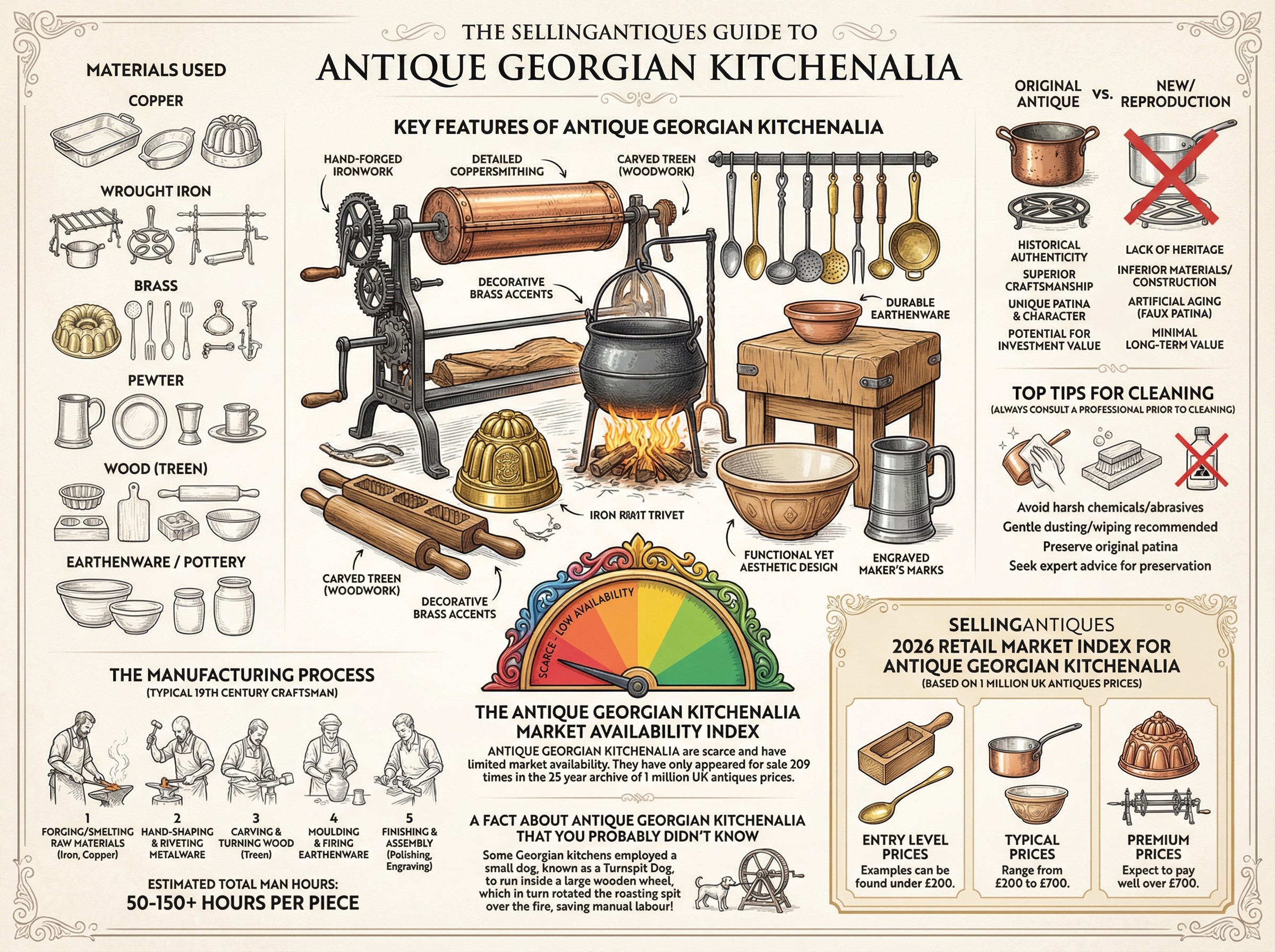 Antique Georgian Kitchenalia Guide Infographic
