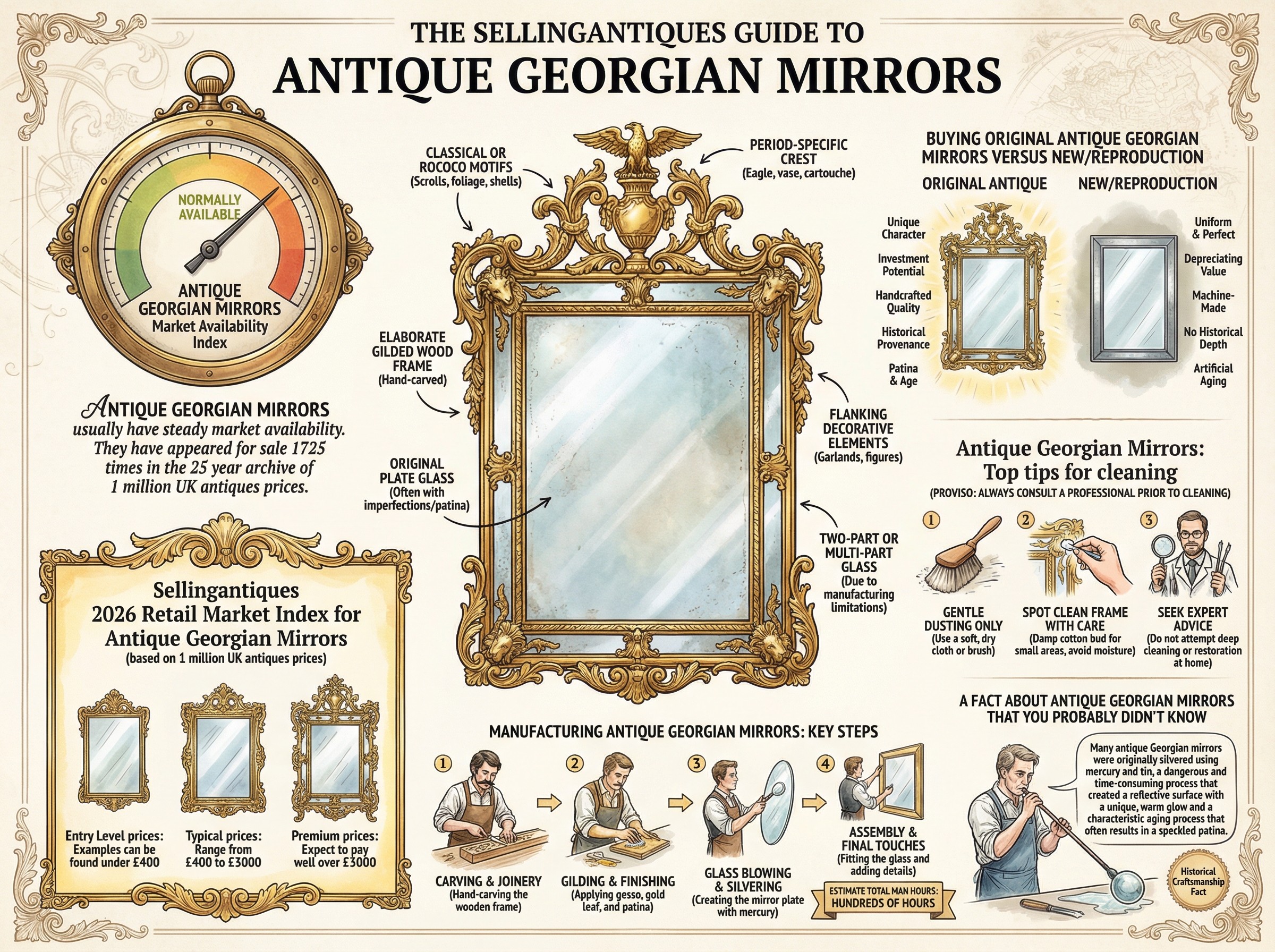 Antique Georgian Mirrors Guide Infographic