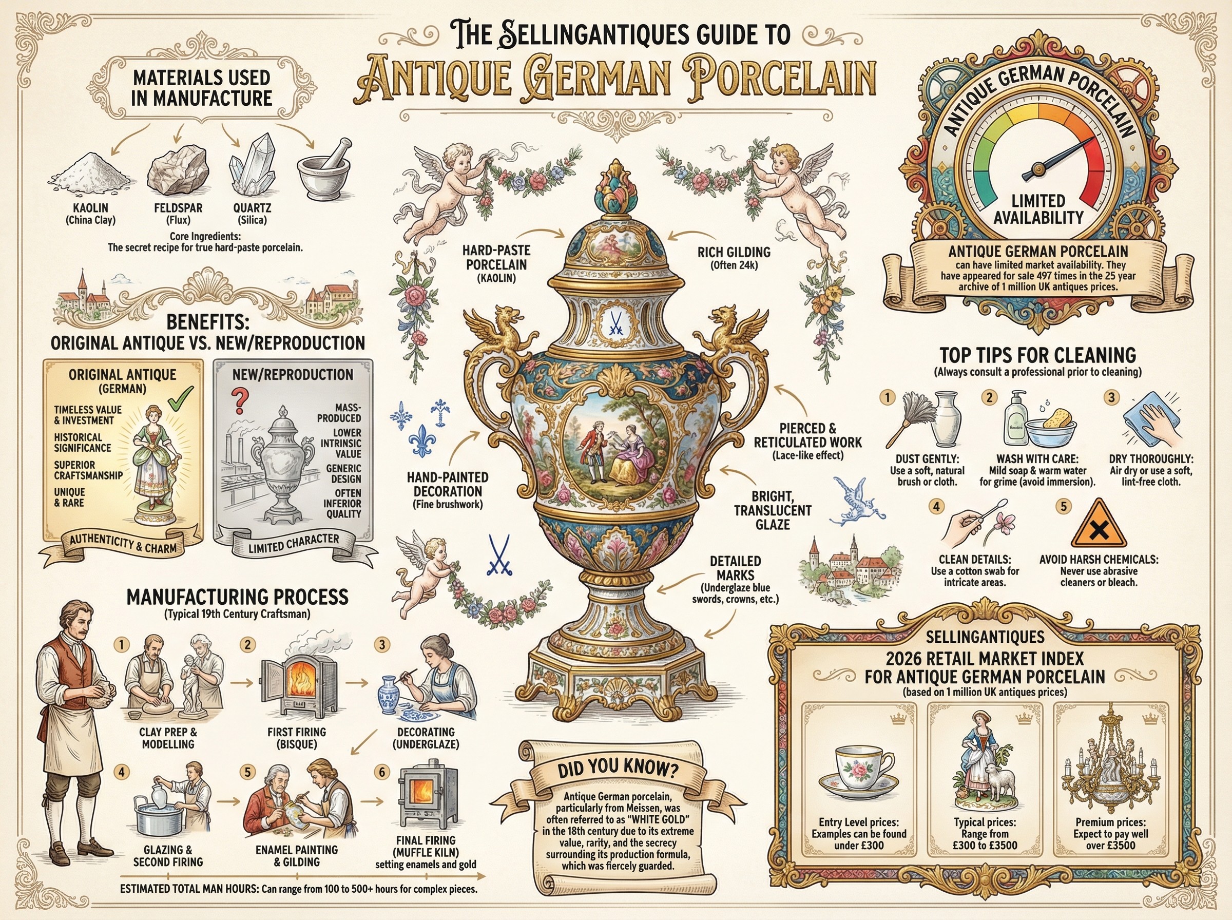 Antique German Porcelain Guide Infographic