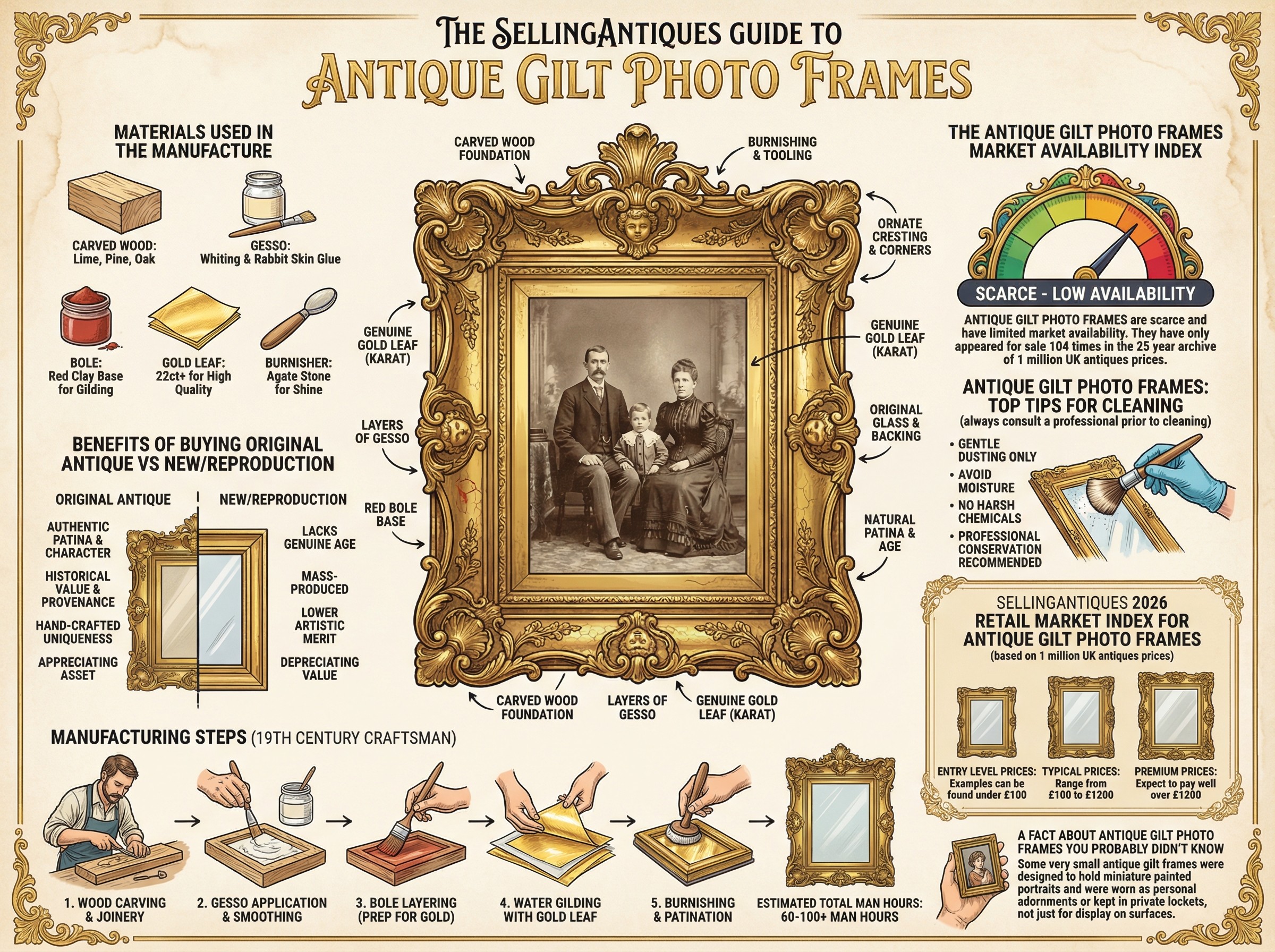 Antique Gilt Photo Frames Guide Infographic