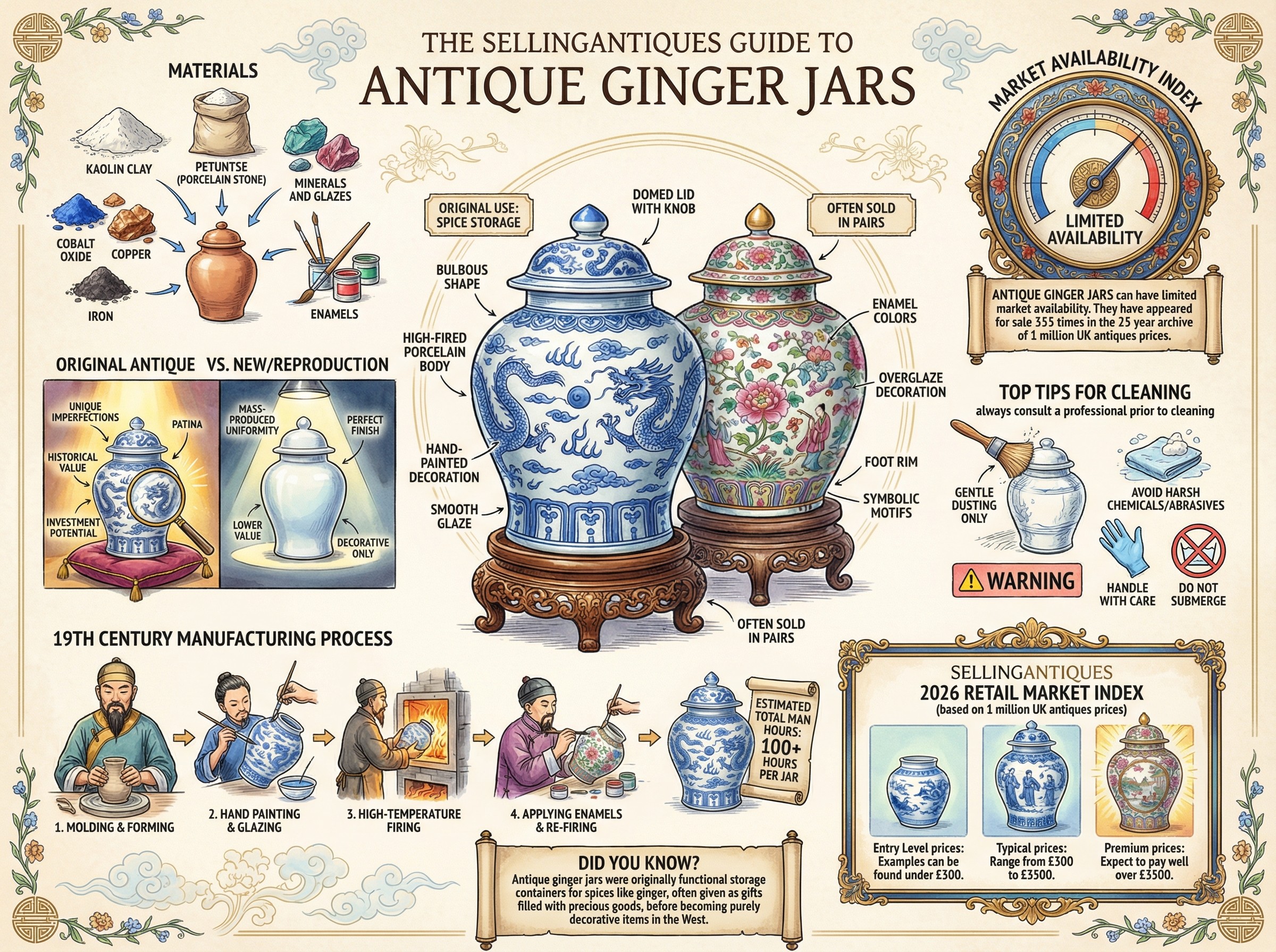 Antique Ginger Jars Guide Infographic