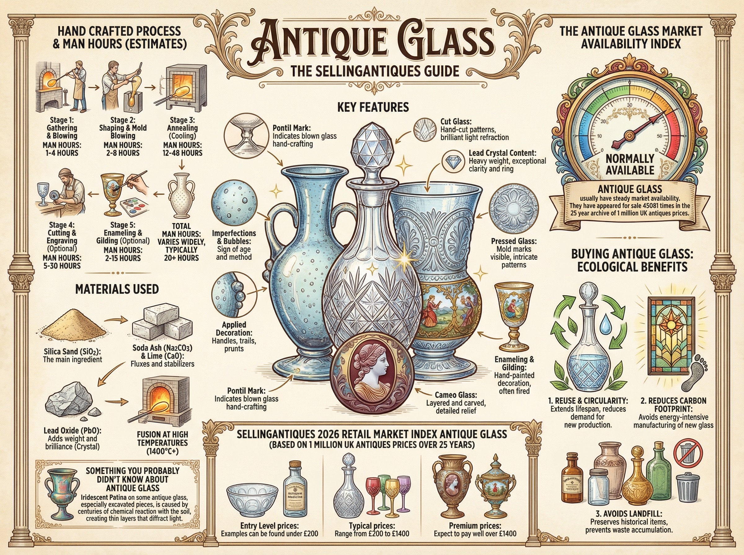 Antique Glass Guide Infographic