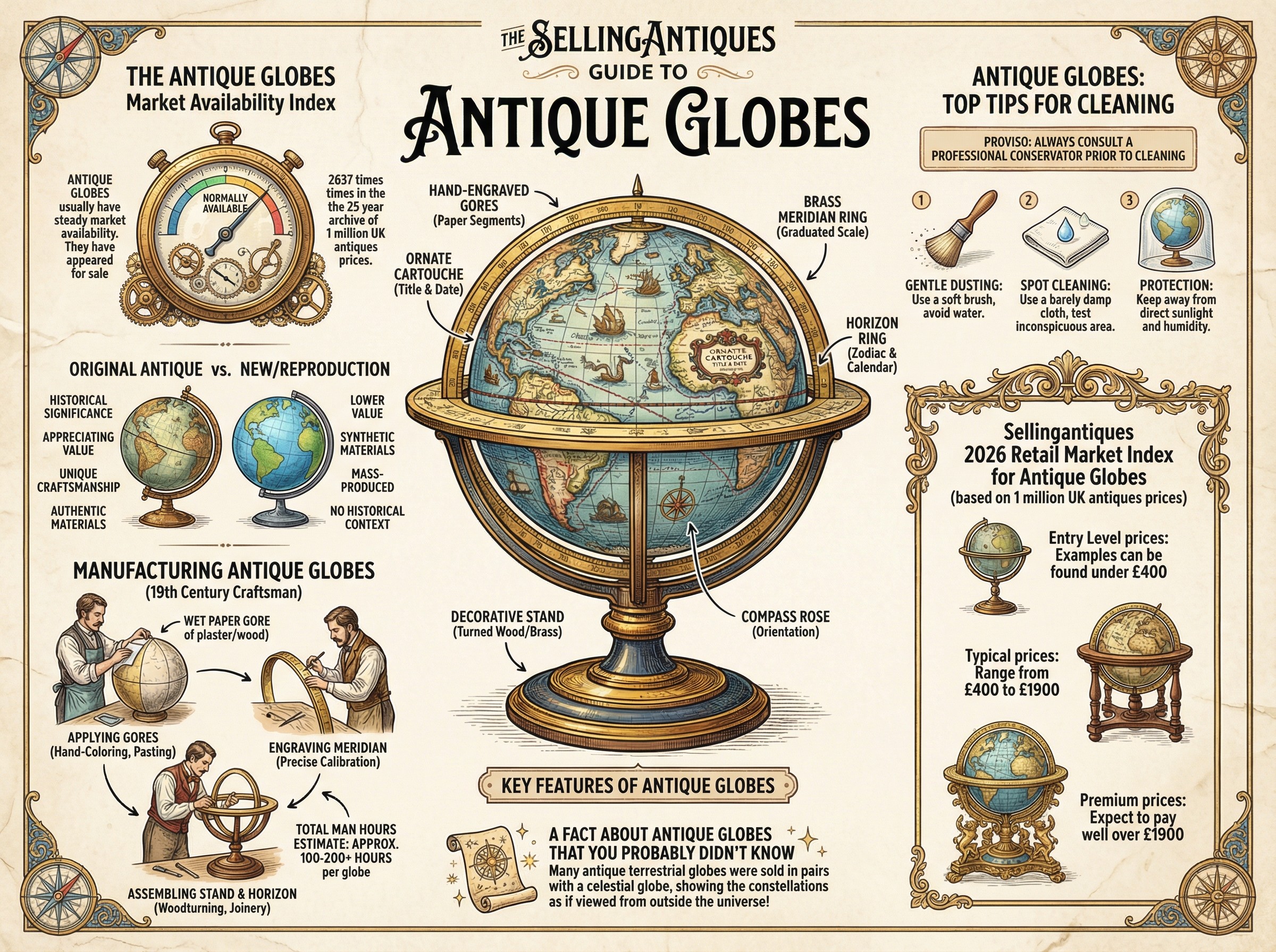 Antique Globes Guide Infographic