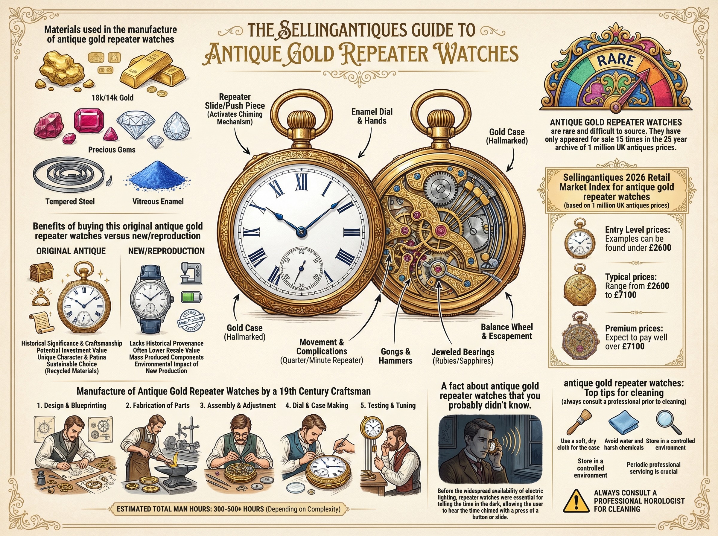 Old Watch Graphics The Sellingantiques Guide to Antique Gold Repeater Watches