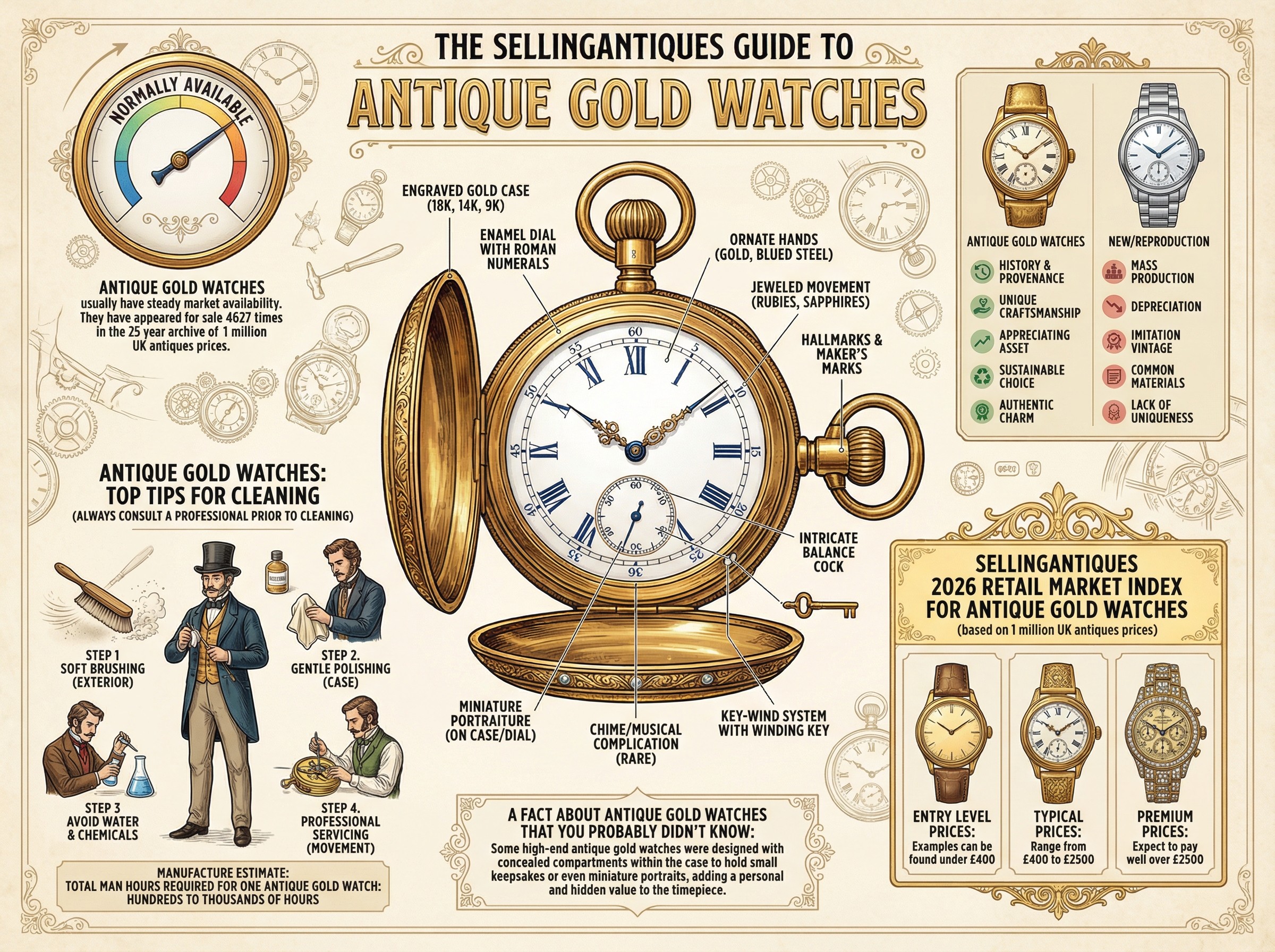 Old Watch Graphics The Sellingantiques Guide to Antique Gold Watches