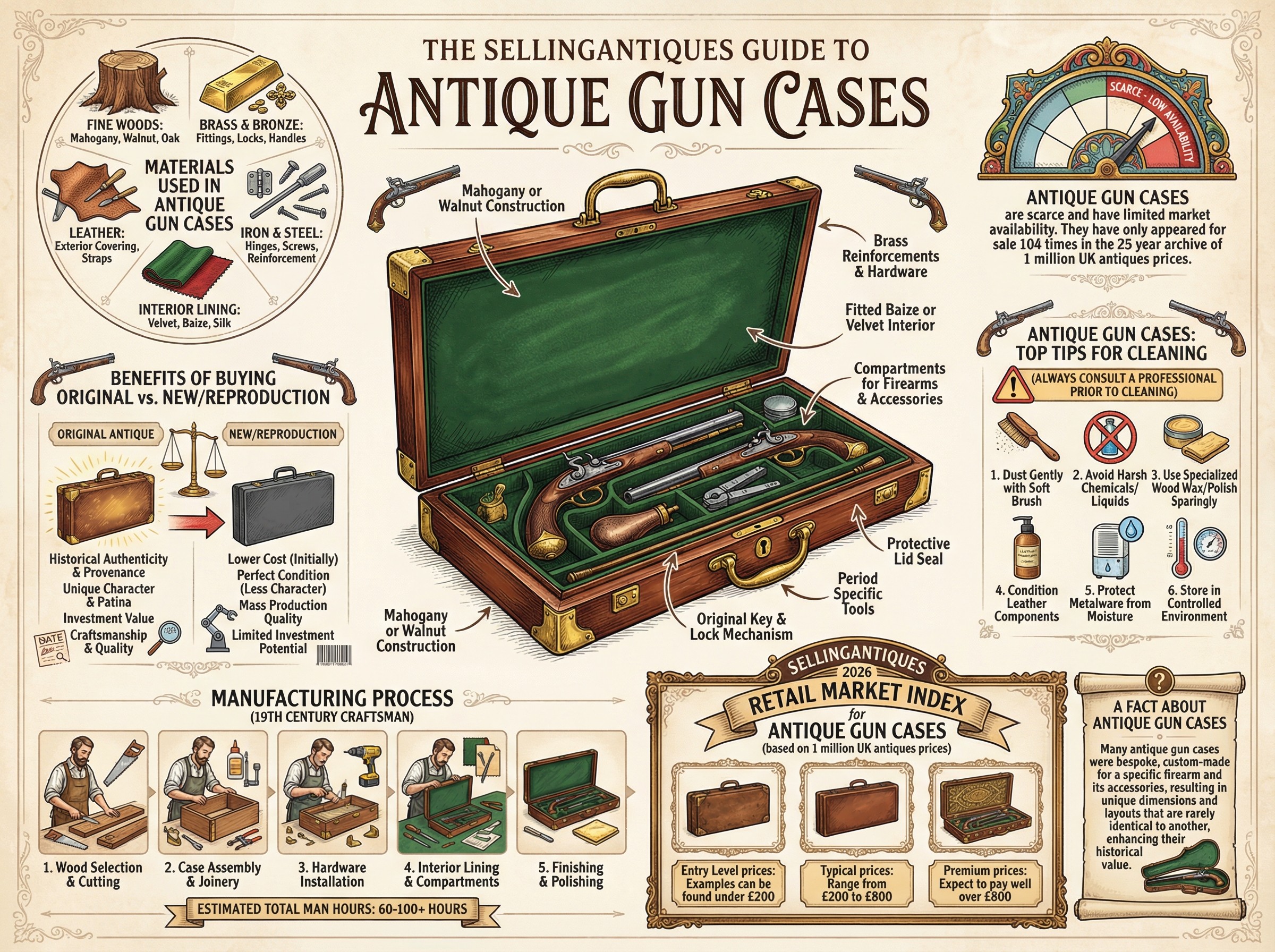 Antique Gun Cases Guide Infographic