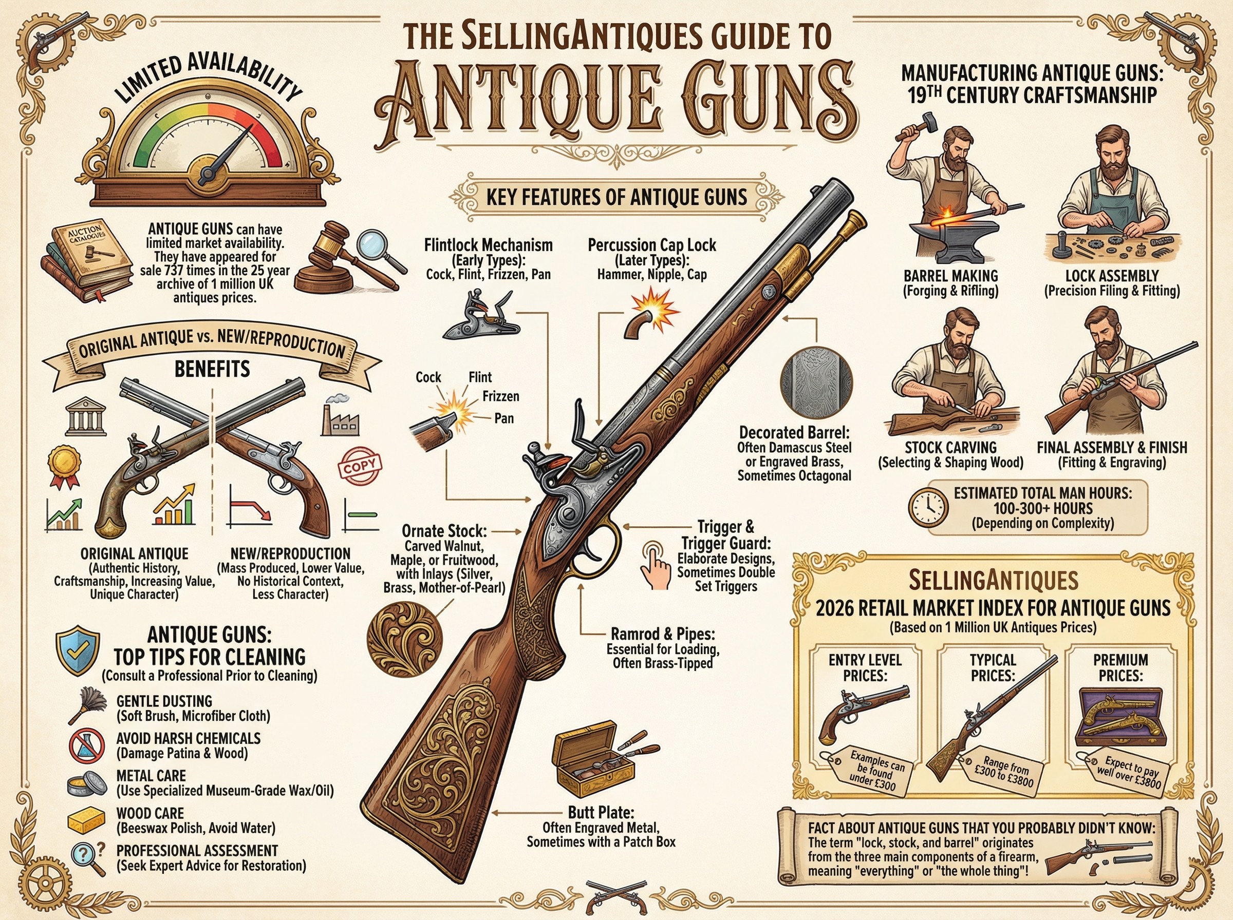 Antique Guns Guide Infographic