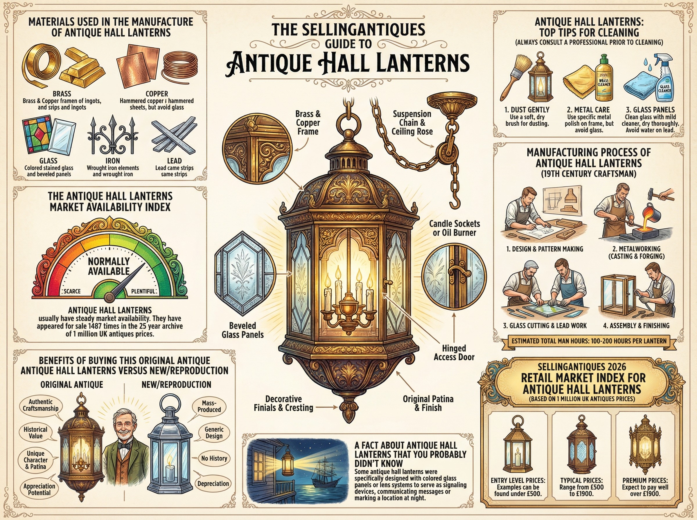 Antique Hall Lanterns Guide Infographic