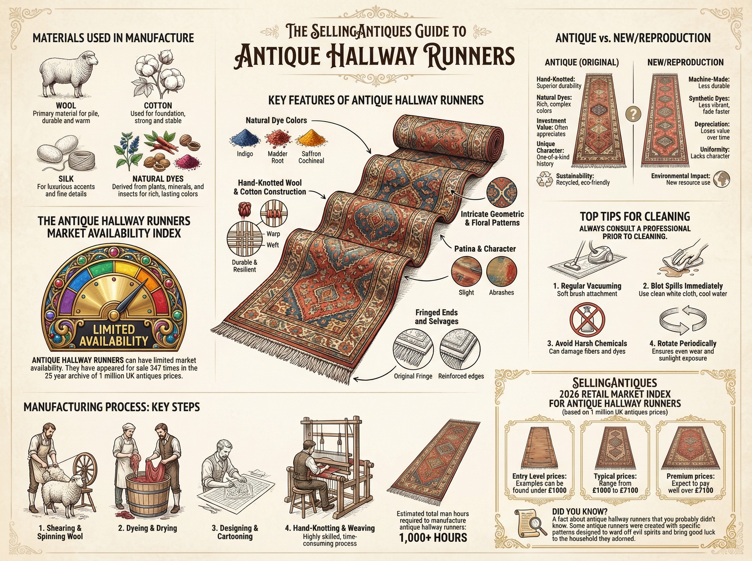 Antique Hallway Runners Guide Infographic