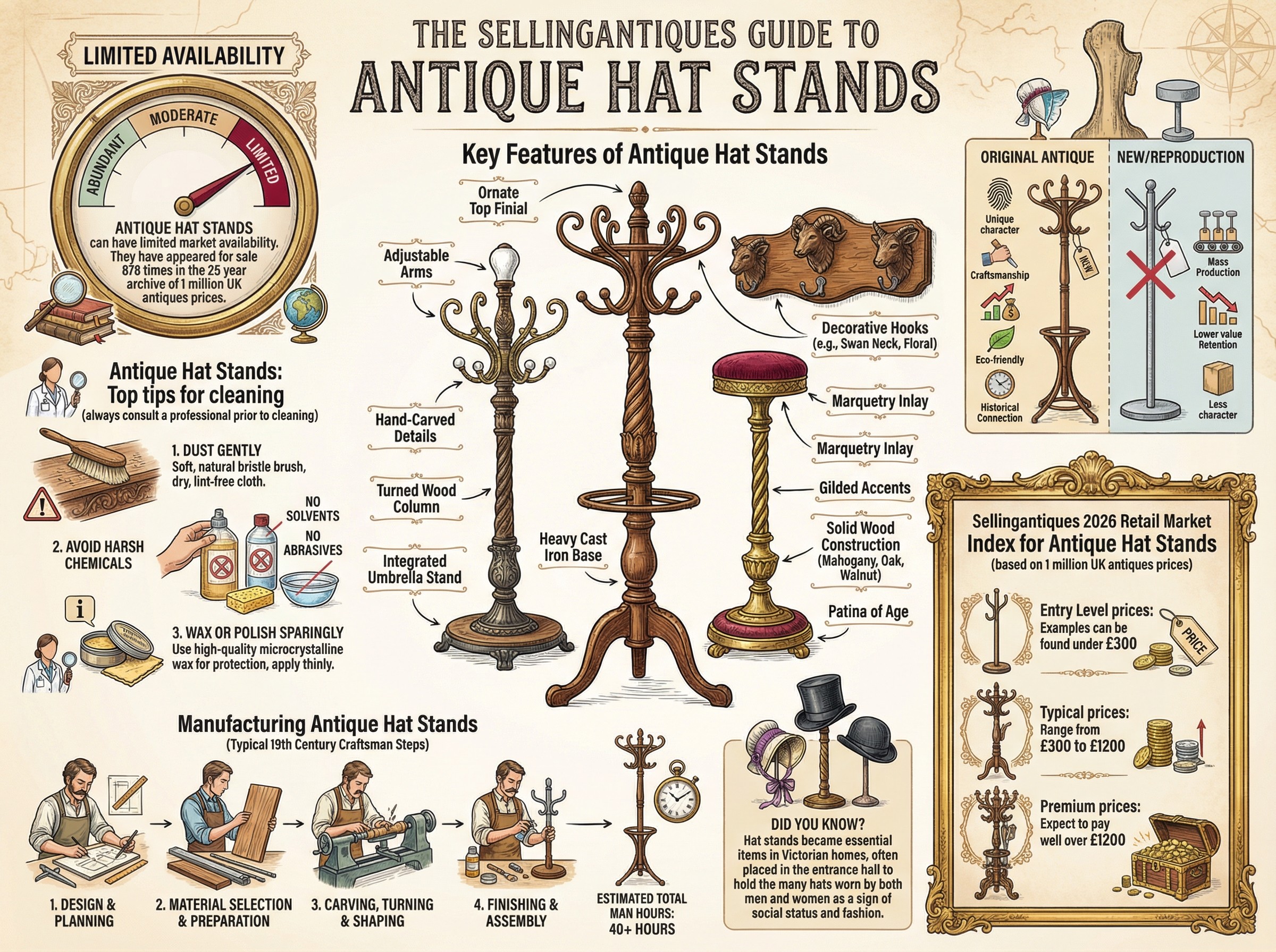 Antique Hat Stands Guide Infographic