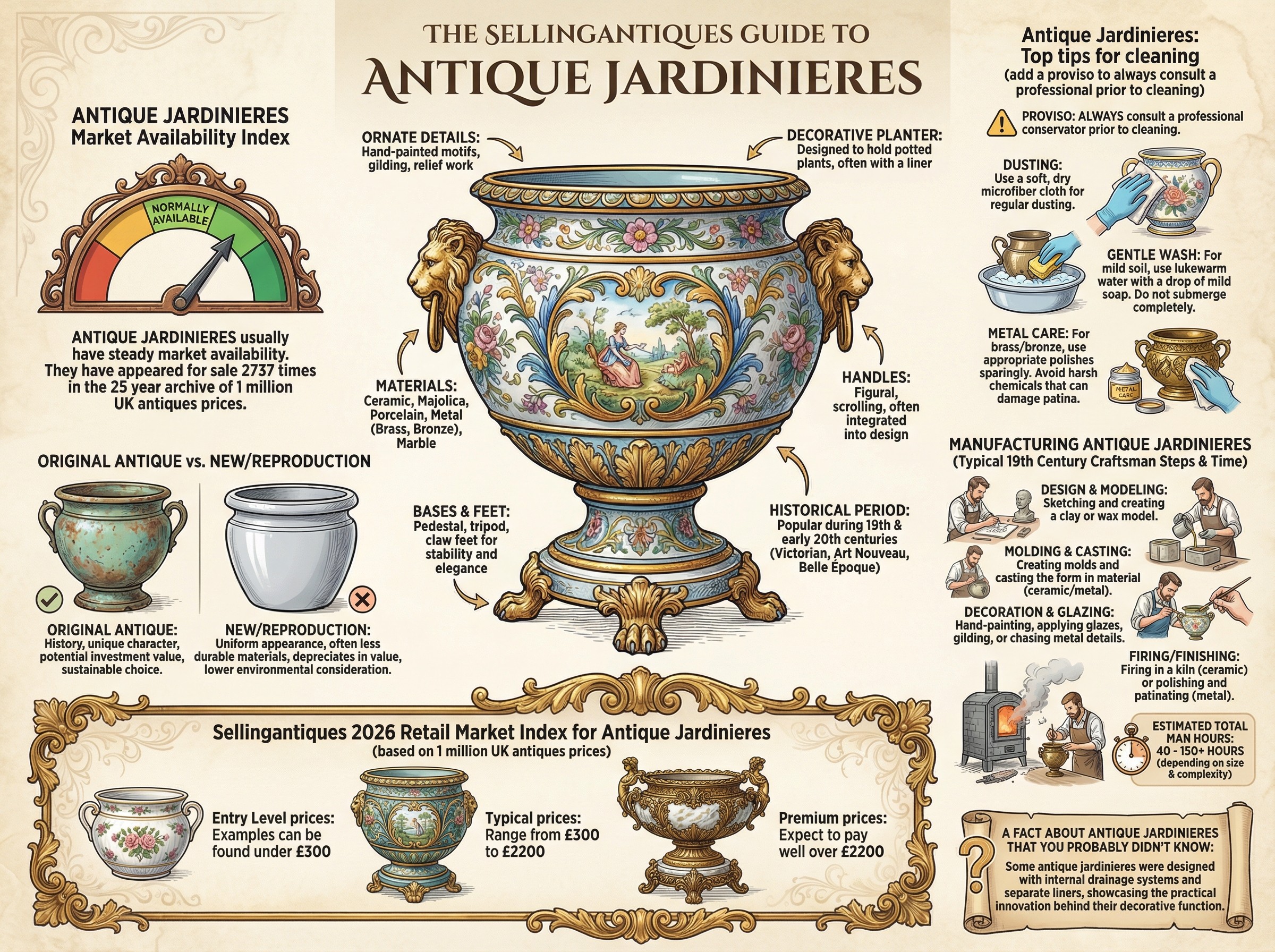Antique Jardinieres Guide Infographic