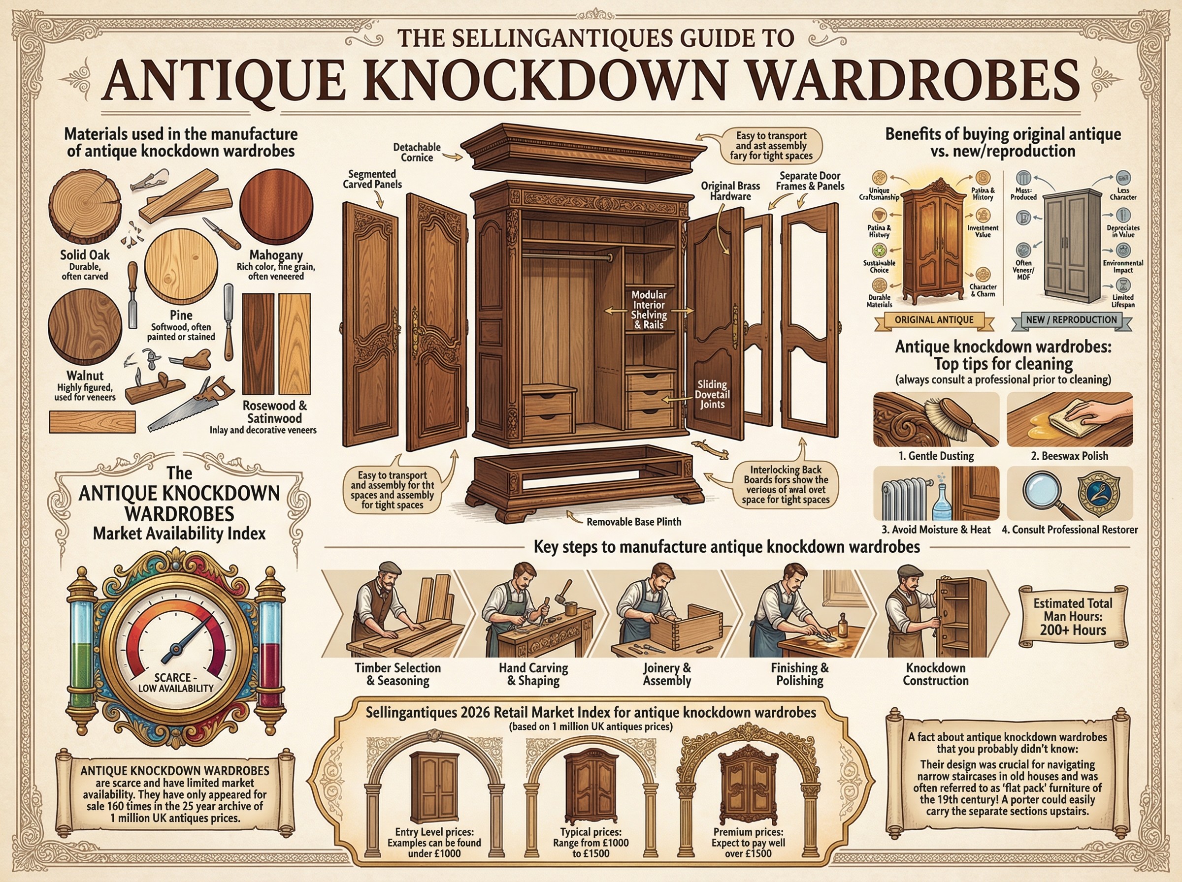 Antique Knockdown Wardrobes Guide Infographic