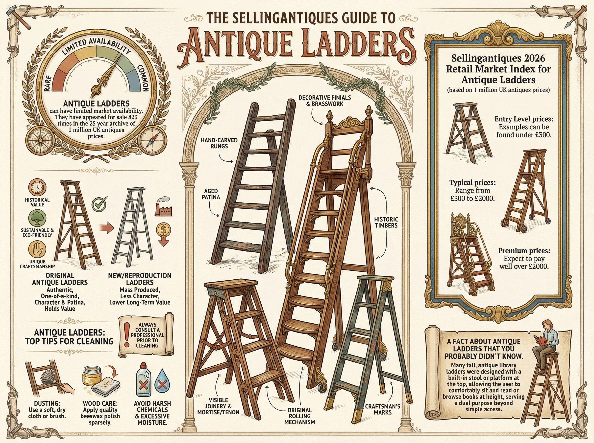 Antique Ladders Guide Infographic