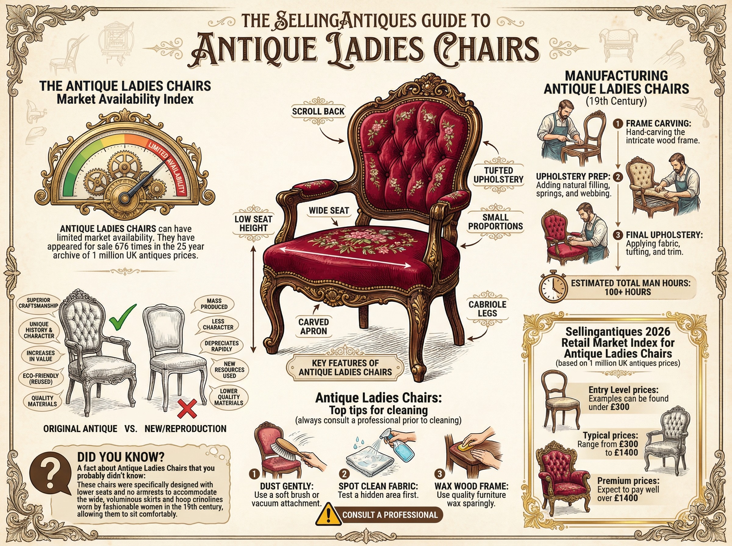Antique Ladies Chairs Guide Infographic