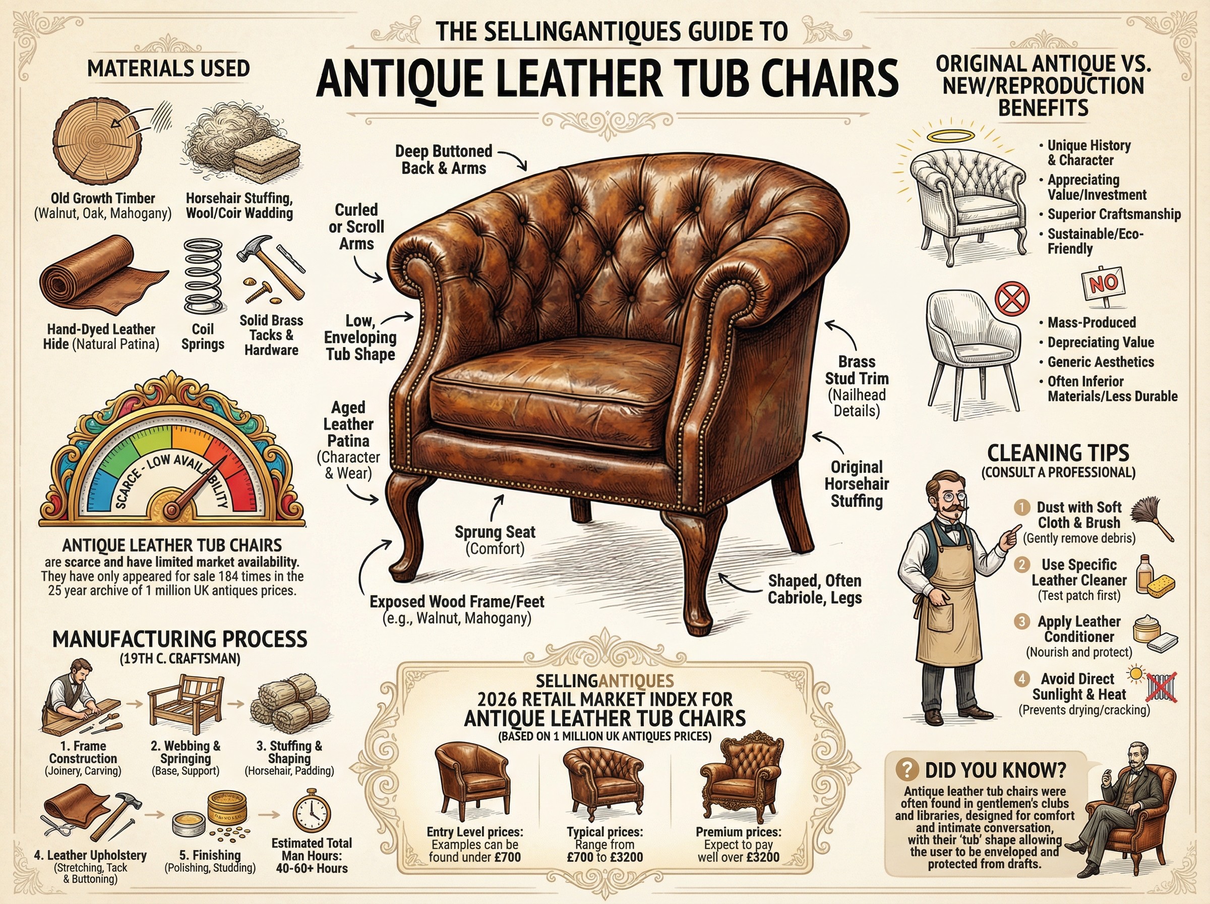 Antique Leather Tub Chairs Guide Infographic