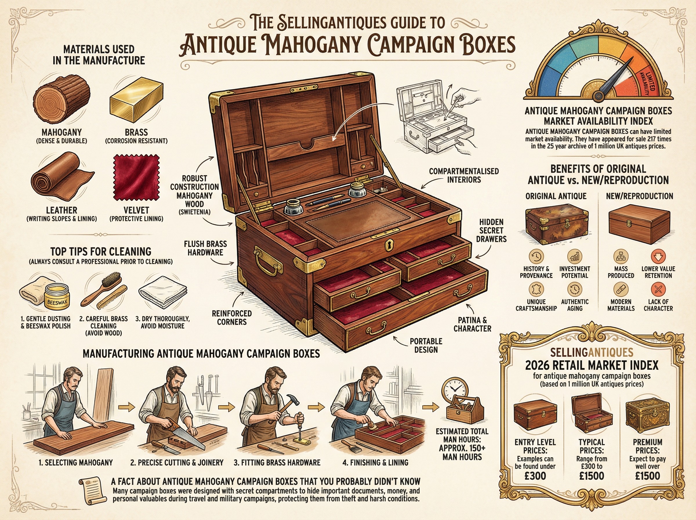 The Sellingantiques Guide to Antique Mahogany Campaign Boxes