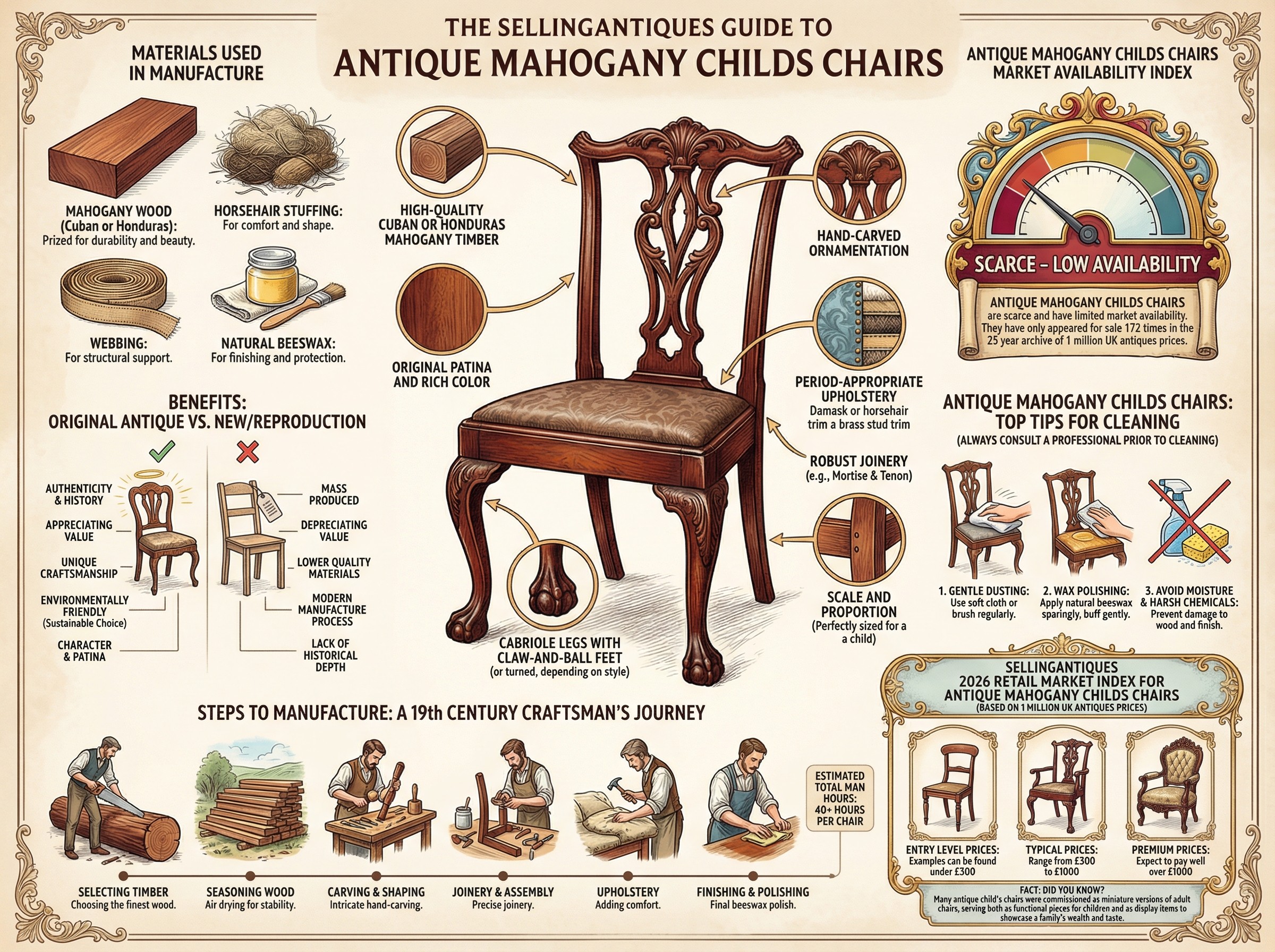 Antique Mahogany Childs Chairs Guide Infographic