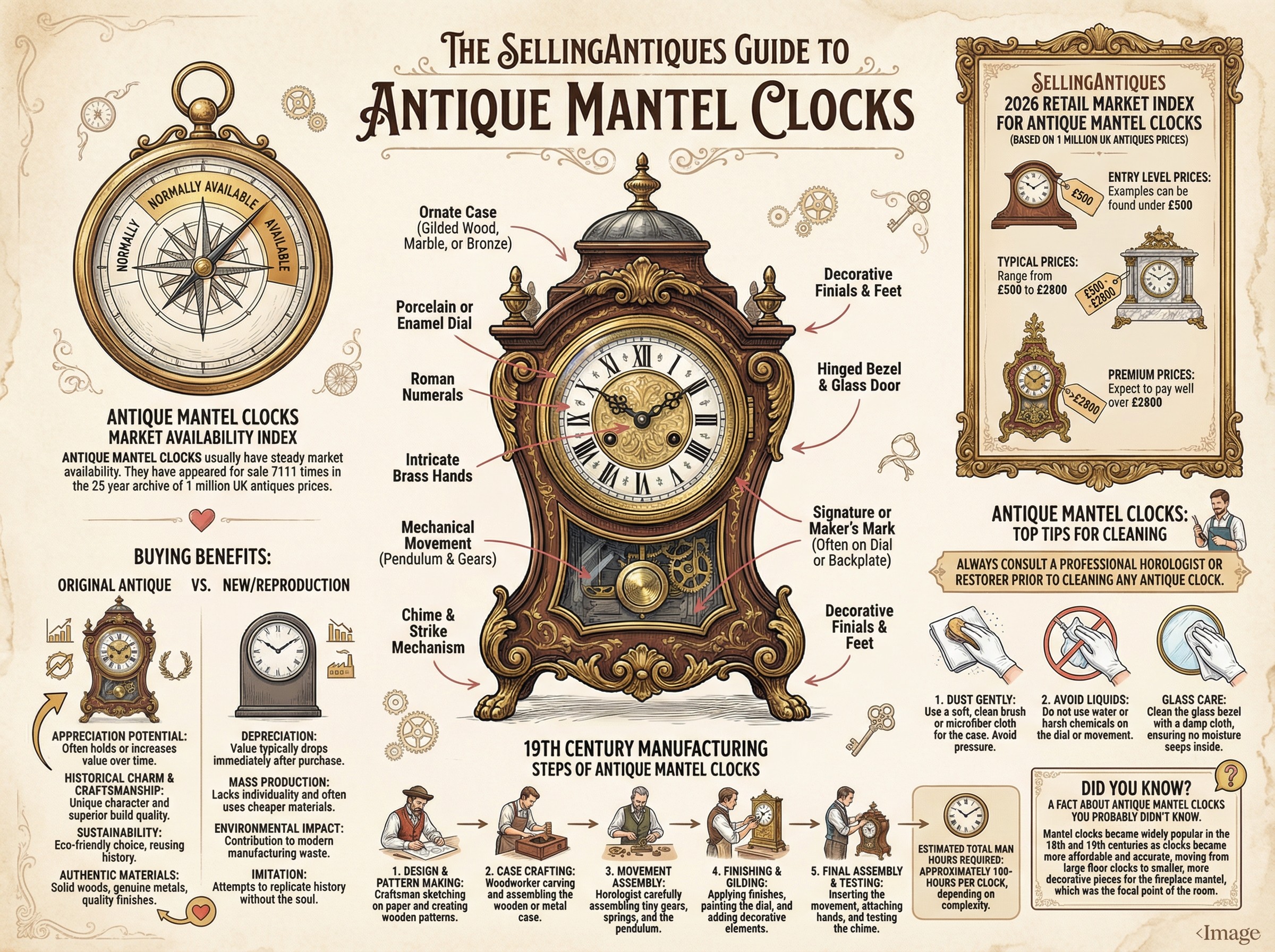 The Sellingantiques Guide to Antique Mantel Clocks
