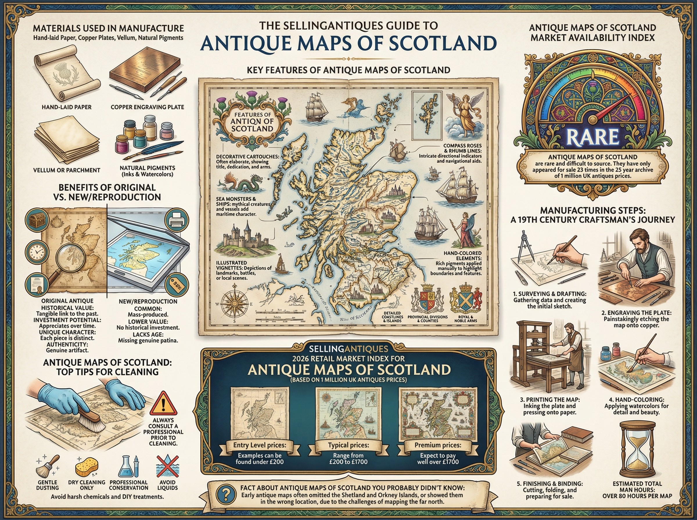 Antique Maps Of Scotland Guide Infographic