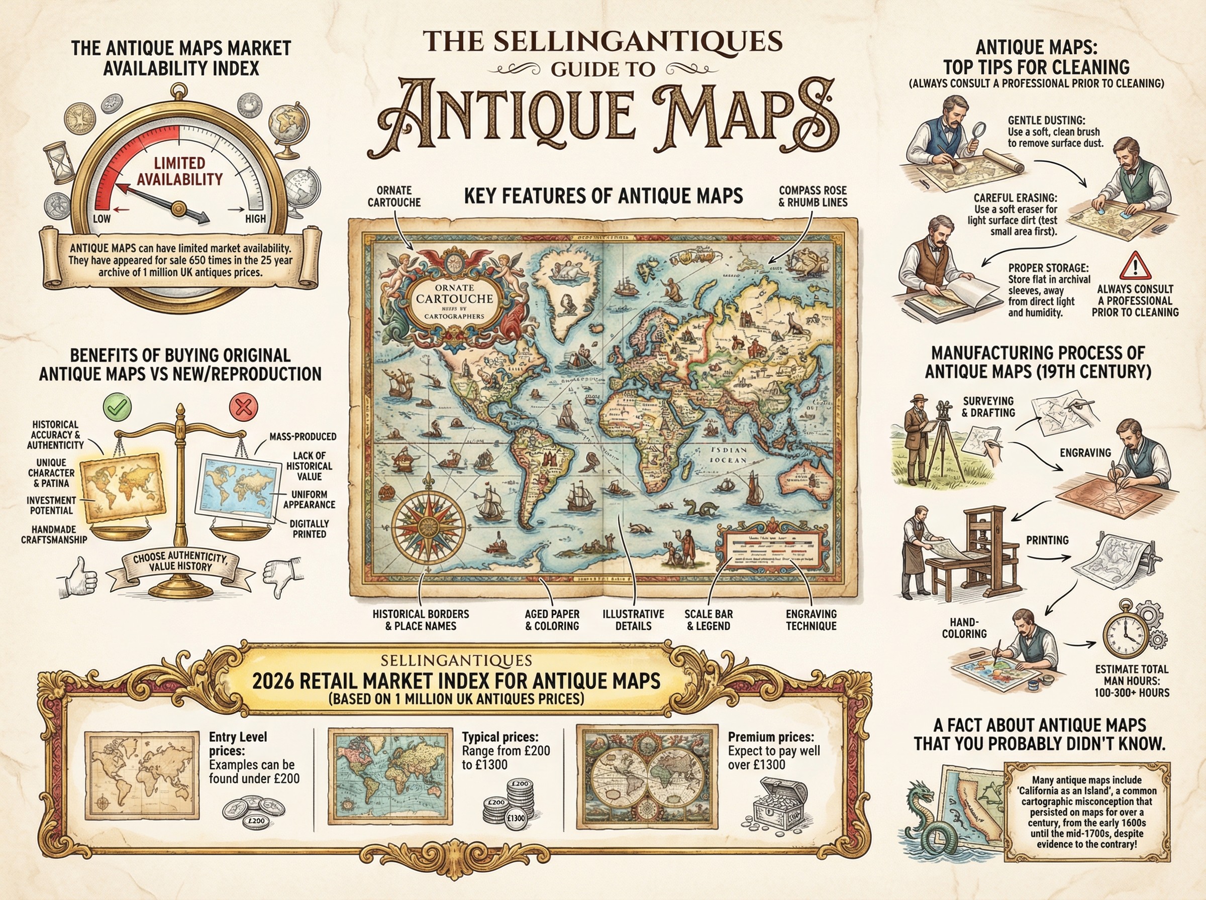 Antique Maps Guide Infographic