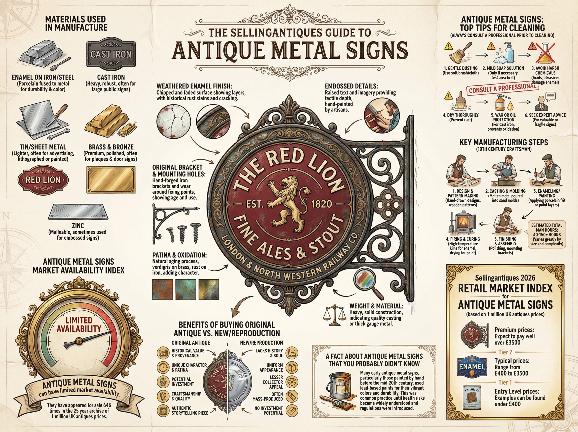 Antique Metal Signs Guide Infographic