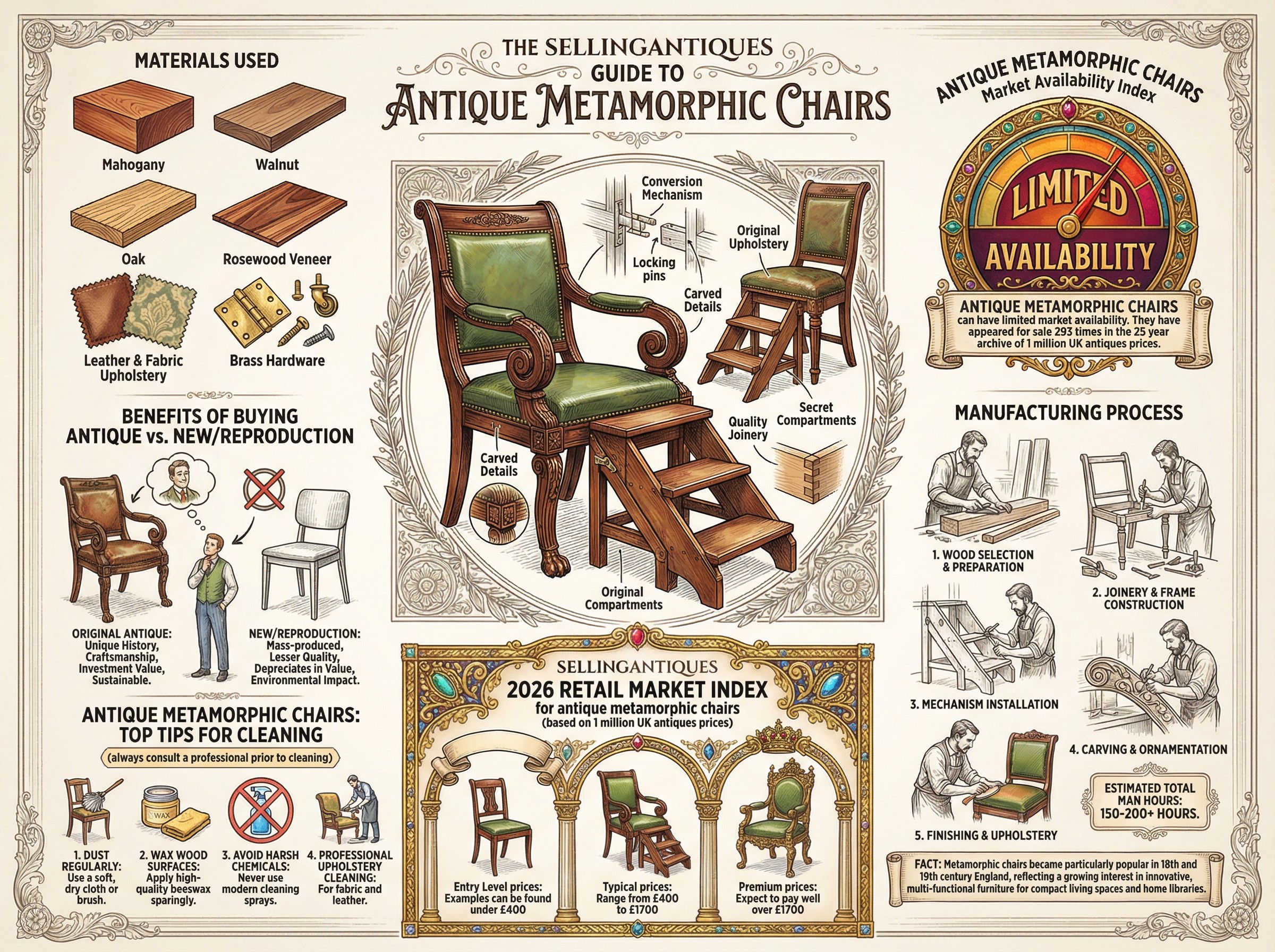 Antique Metamorphic Chairs Guide Infographic