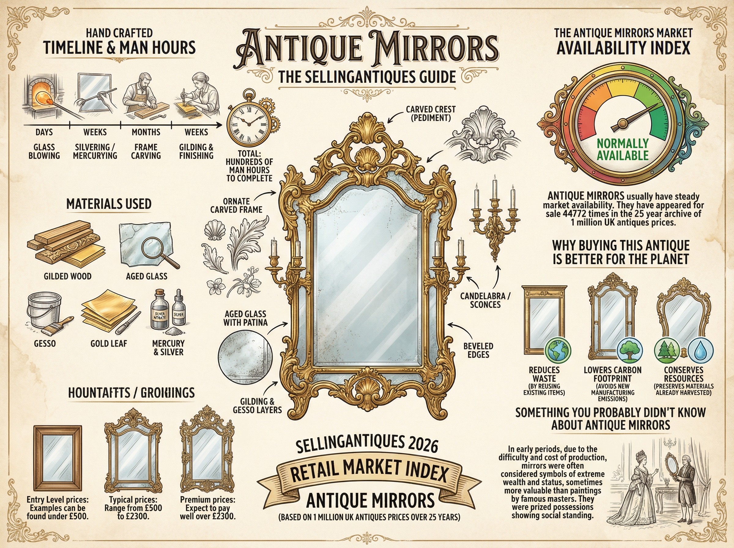 Antique Mirrors Guide Infographic