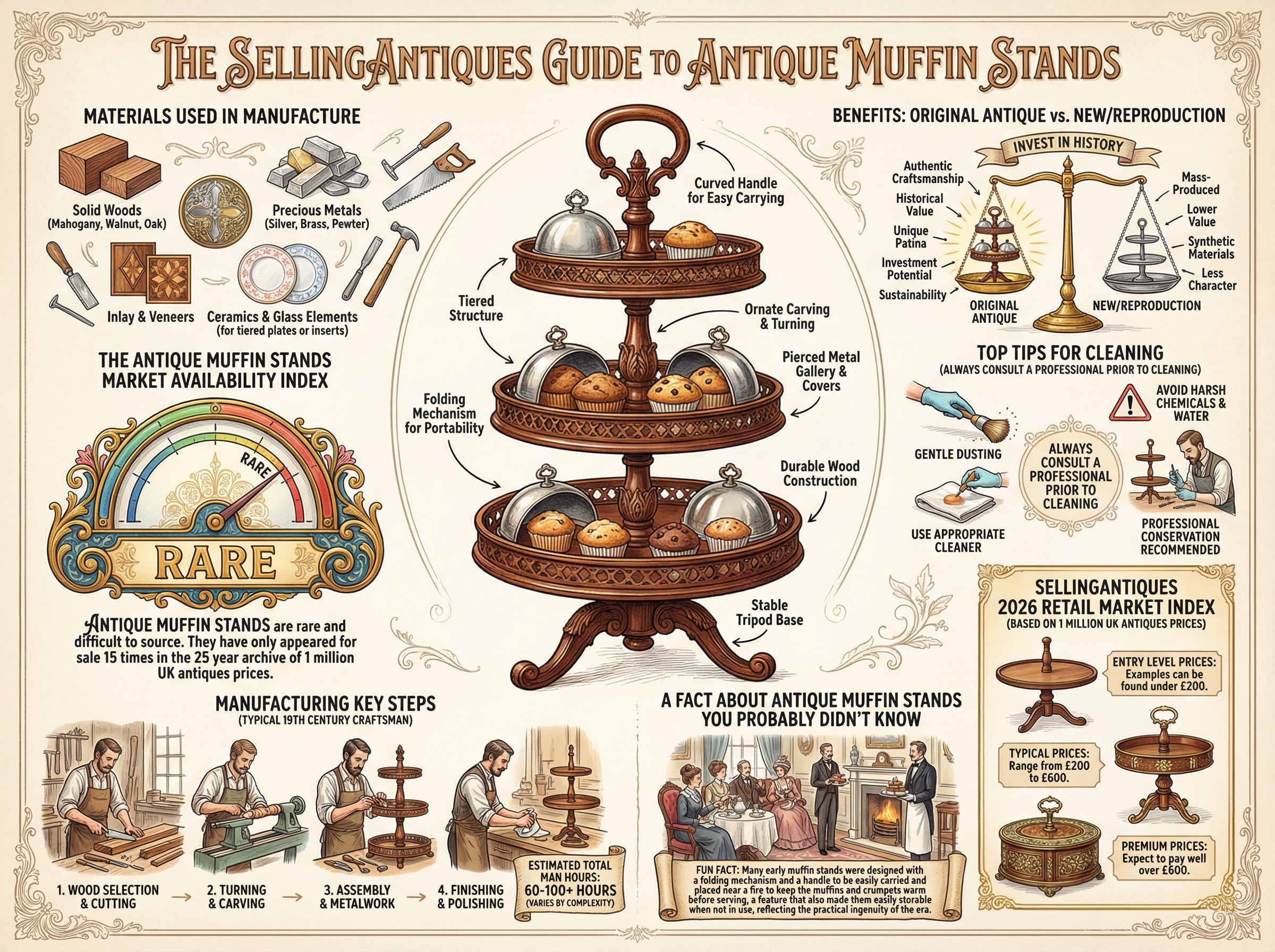 Antique Muffin Stands Guide Infographic