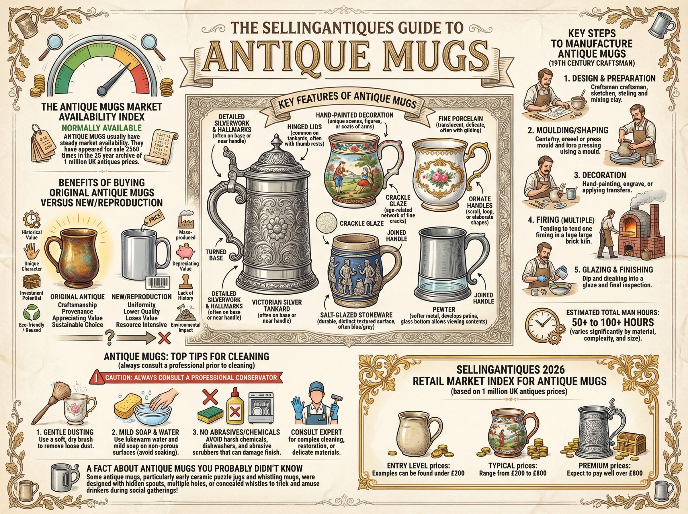 The Sellingantiques Guide to Antique Mugs