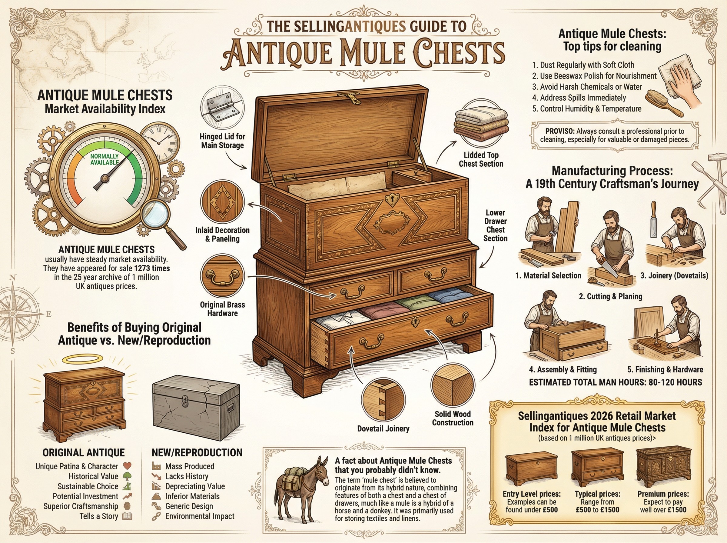 Antique Mule Chests Guide Infographic