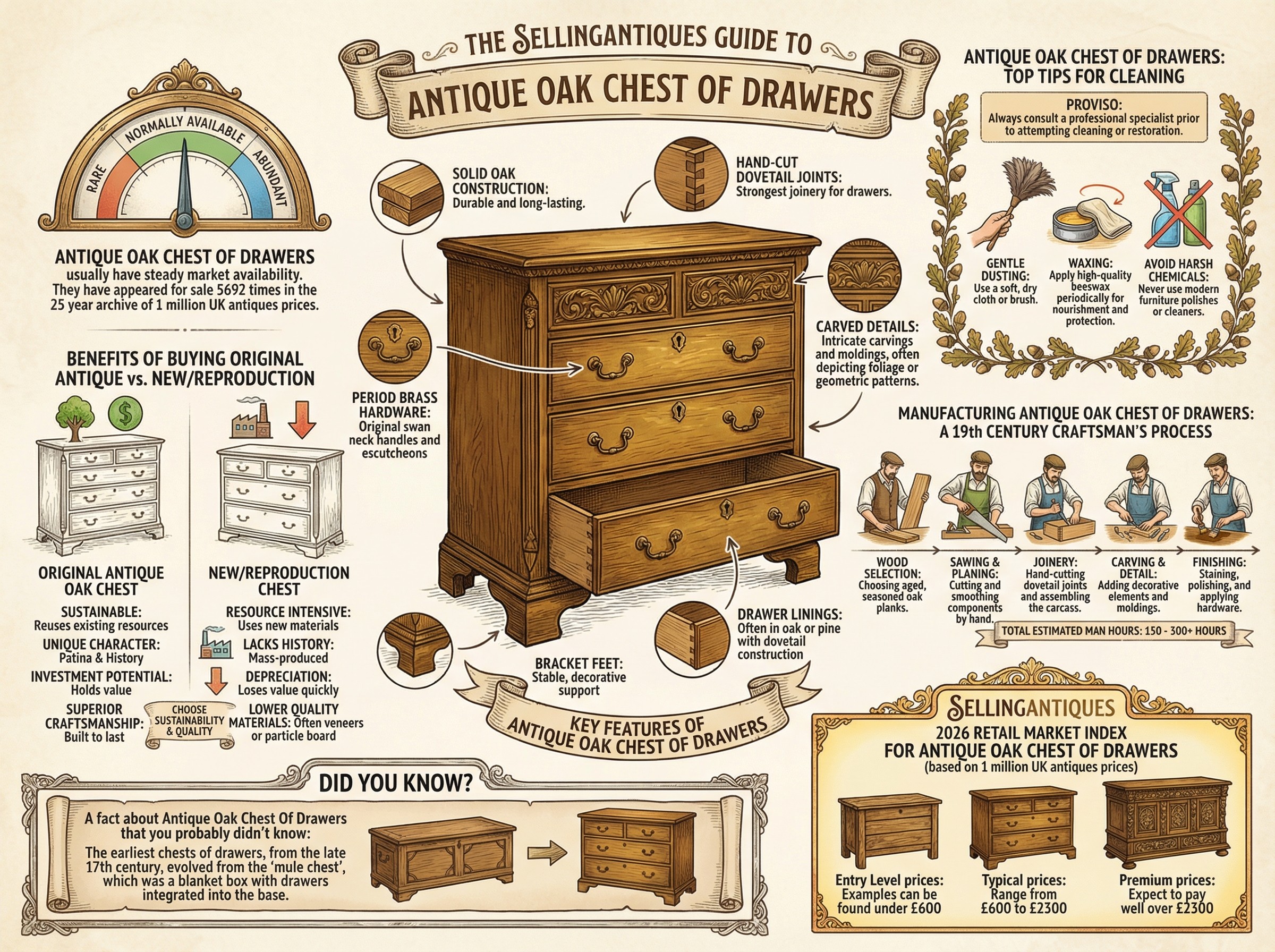 The Sellingantiques Guide to Antique Oak Chest Of Drawers
