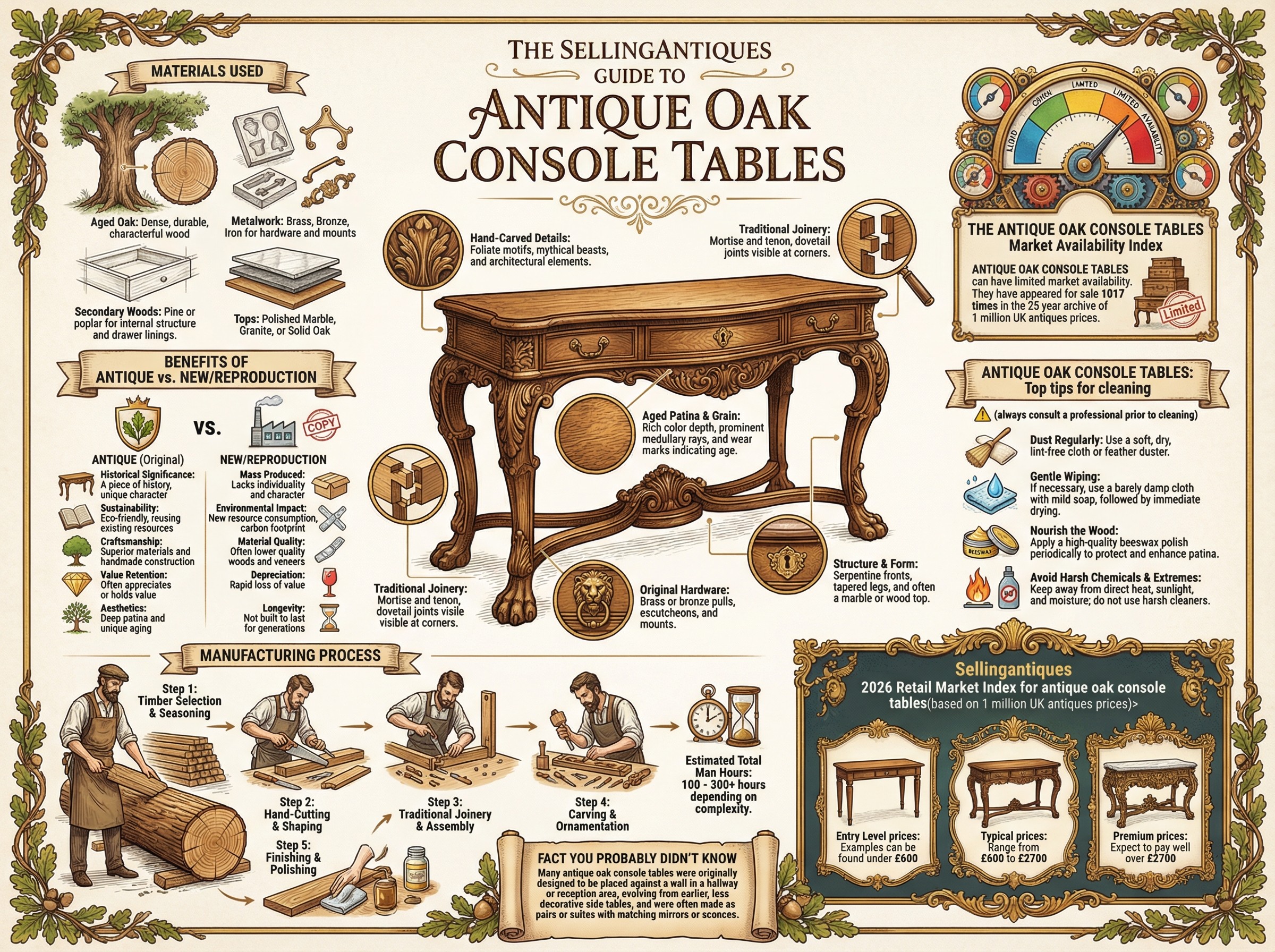 The Sellingantiques Guide to Antique Oak Console Tables