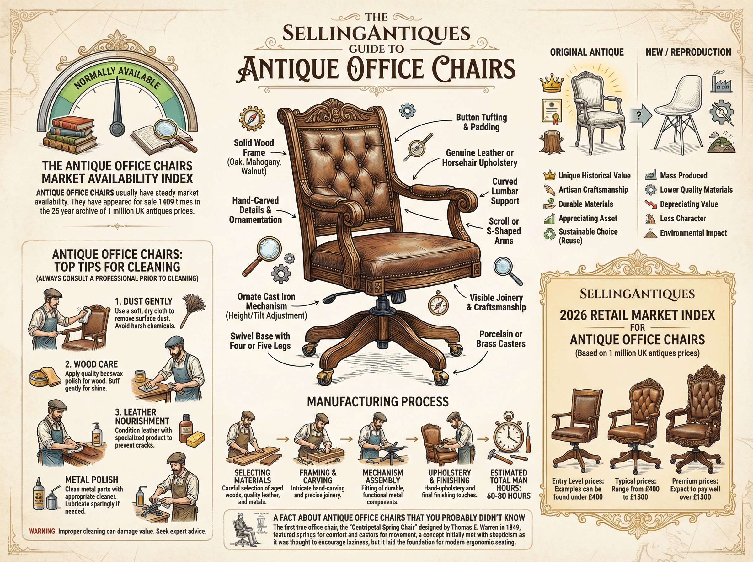 Antique Office Chairs Guide Infographic