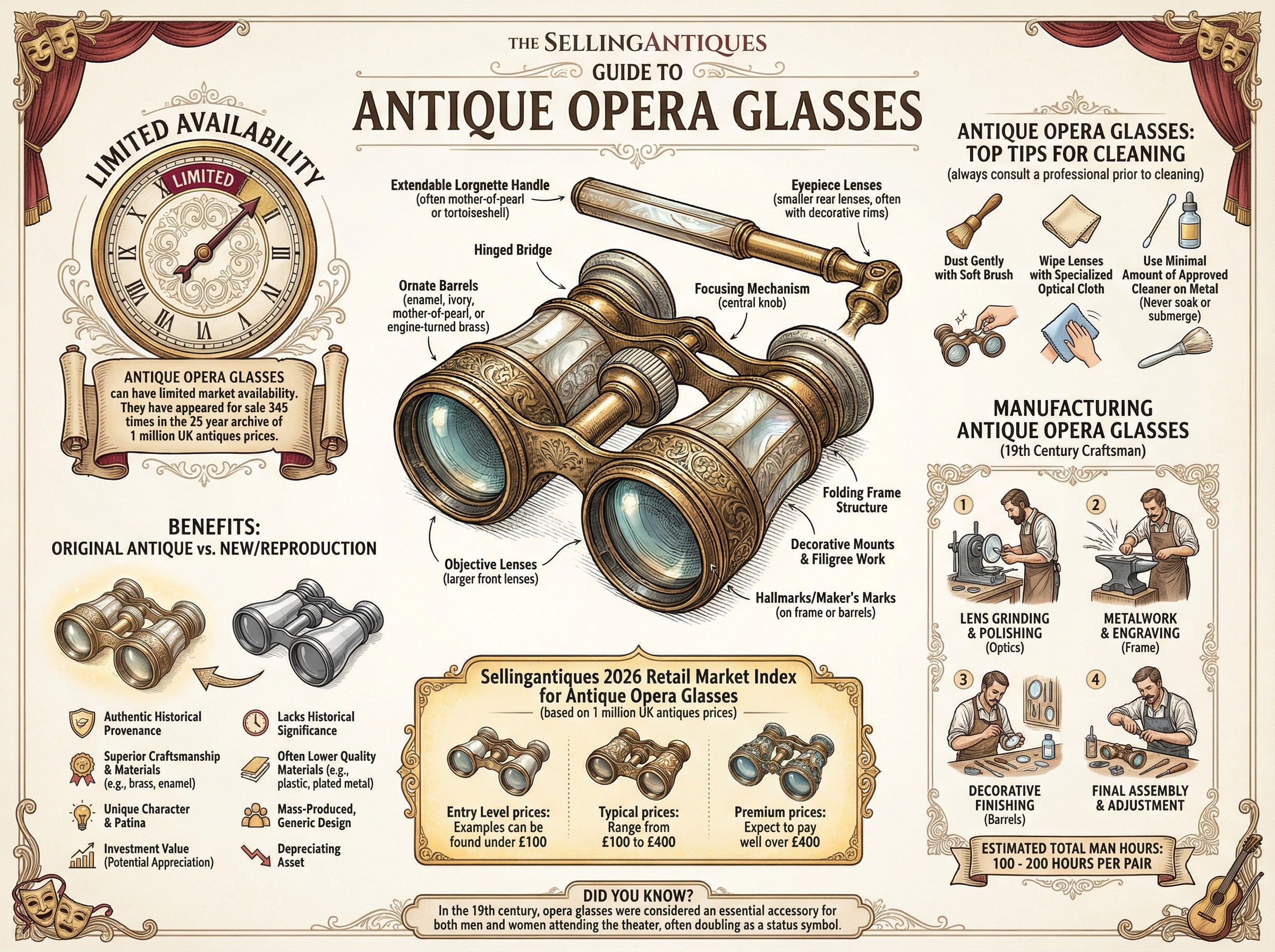 Antique Opera Glasses Guide Infographic