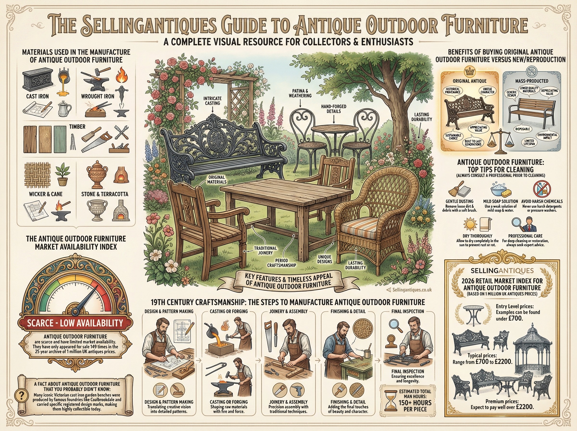 Antique Outdoor Furniture Guide Infographic