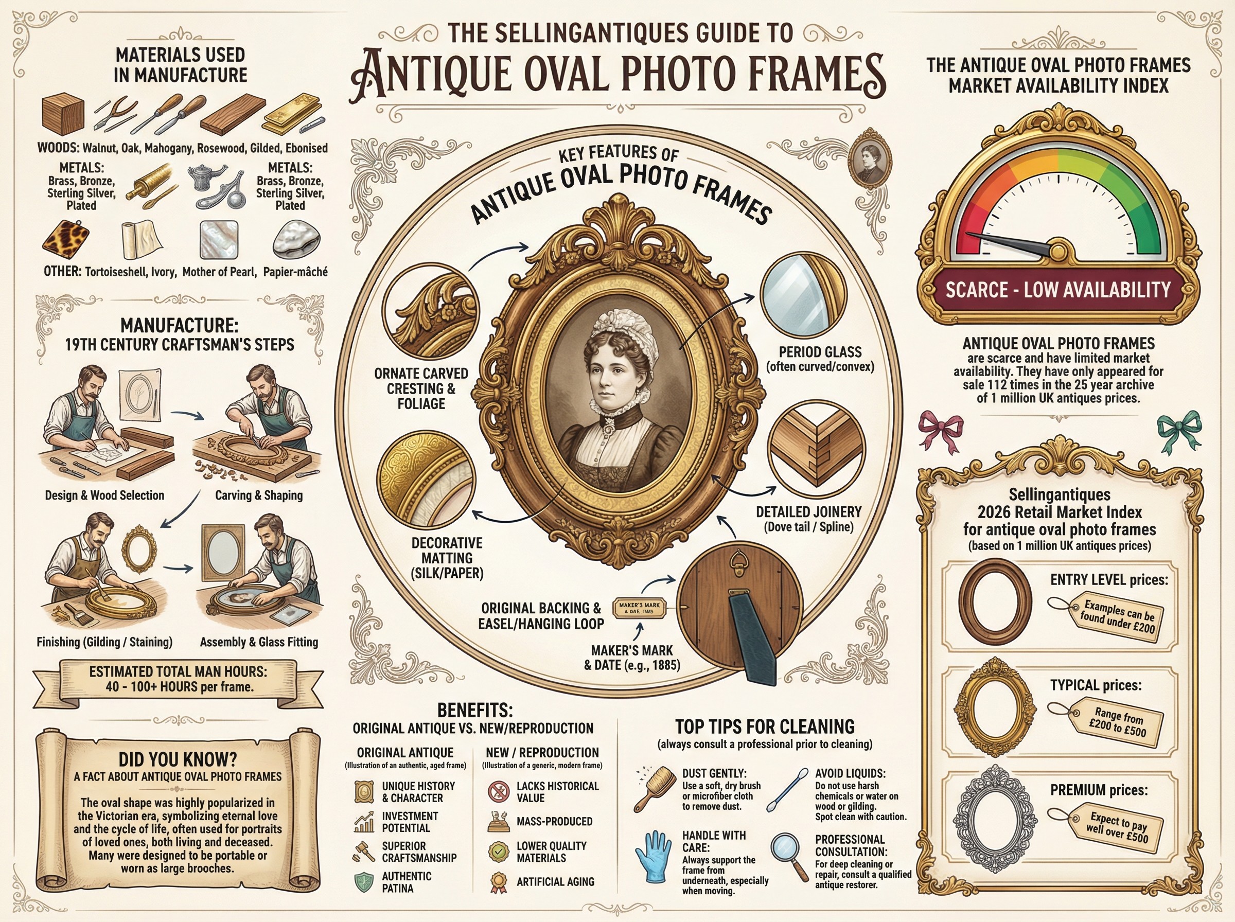 Antique Oval Photo Frames Guide Infographic