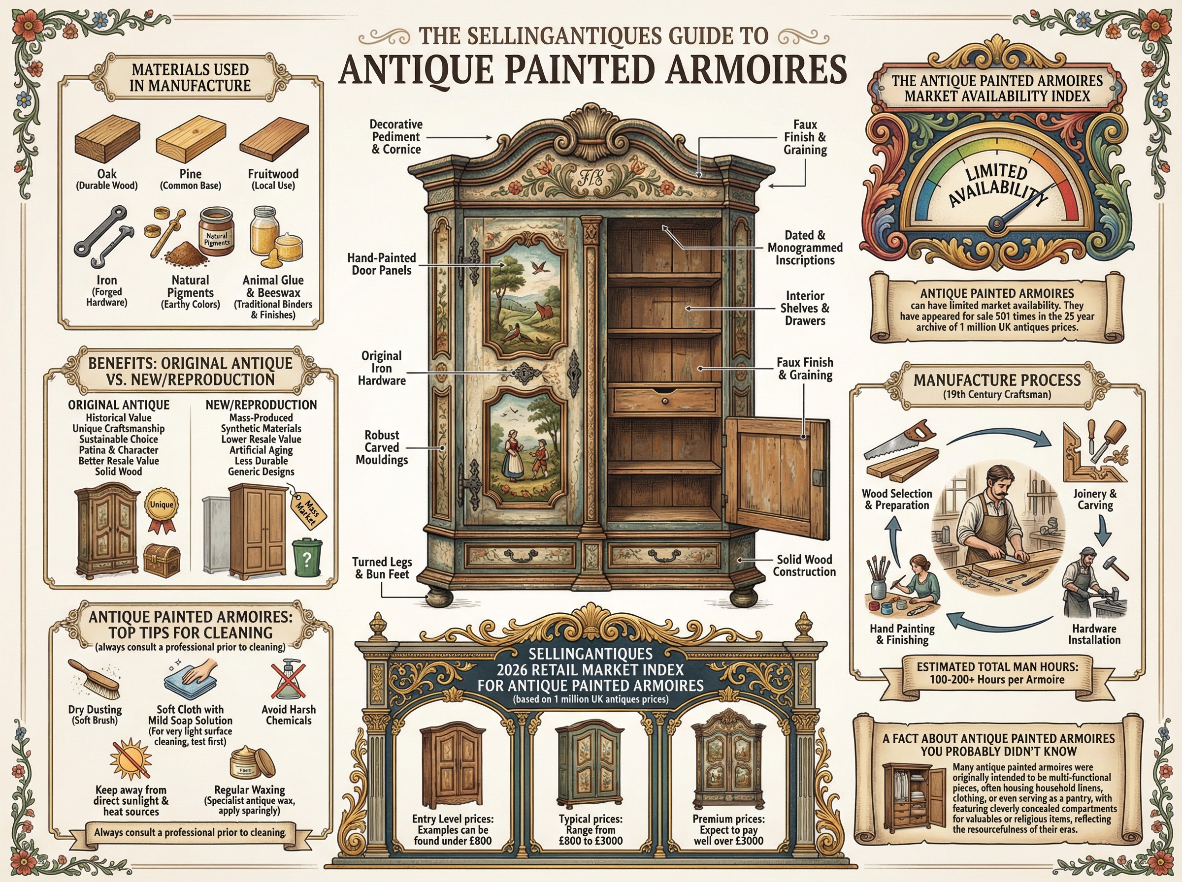 Antique Painted Armoires Guide Infographic