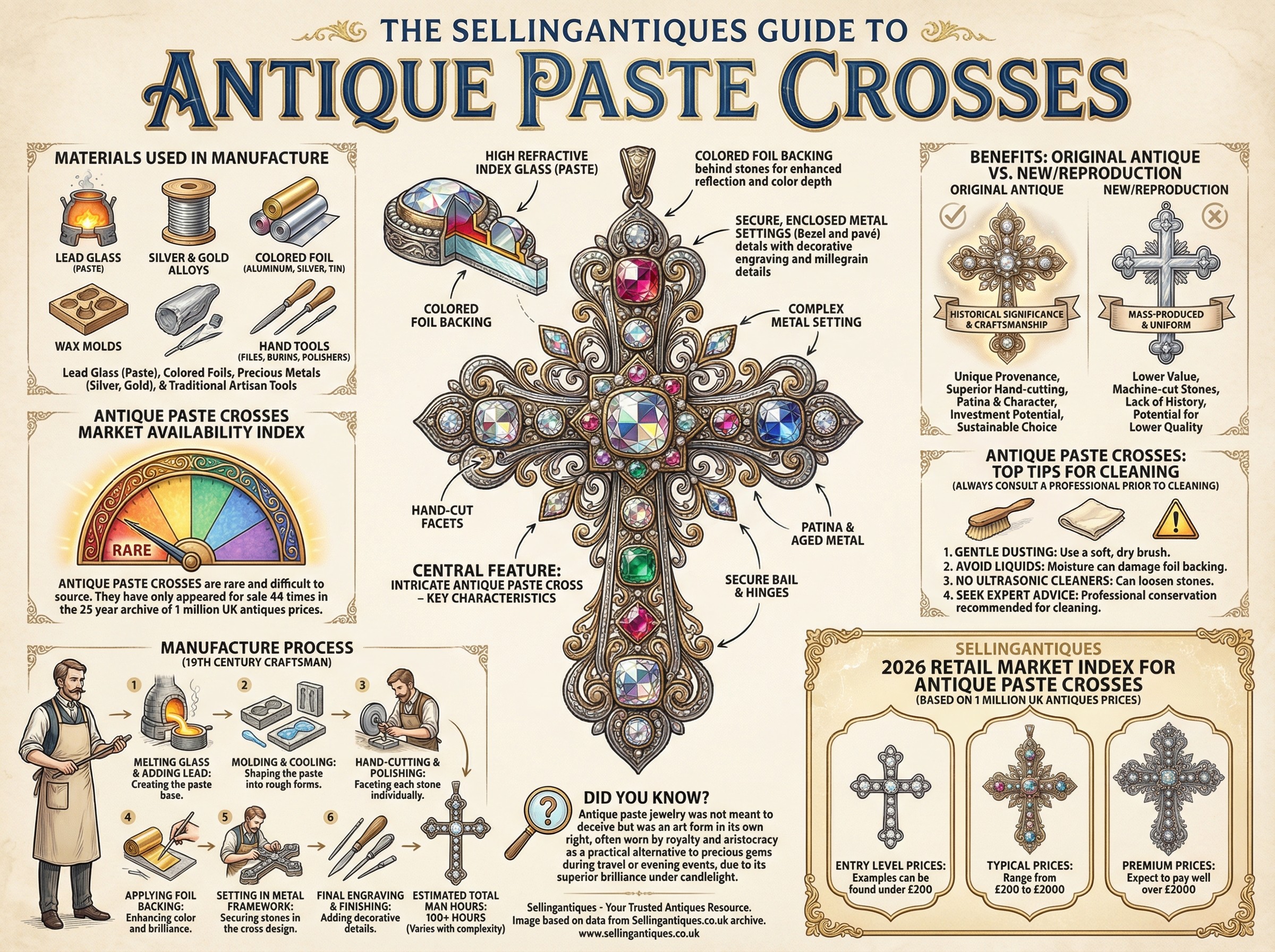 Antique Paste Crosses Guide Infographic