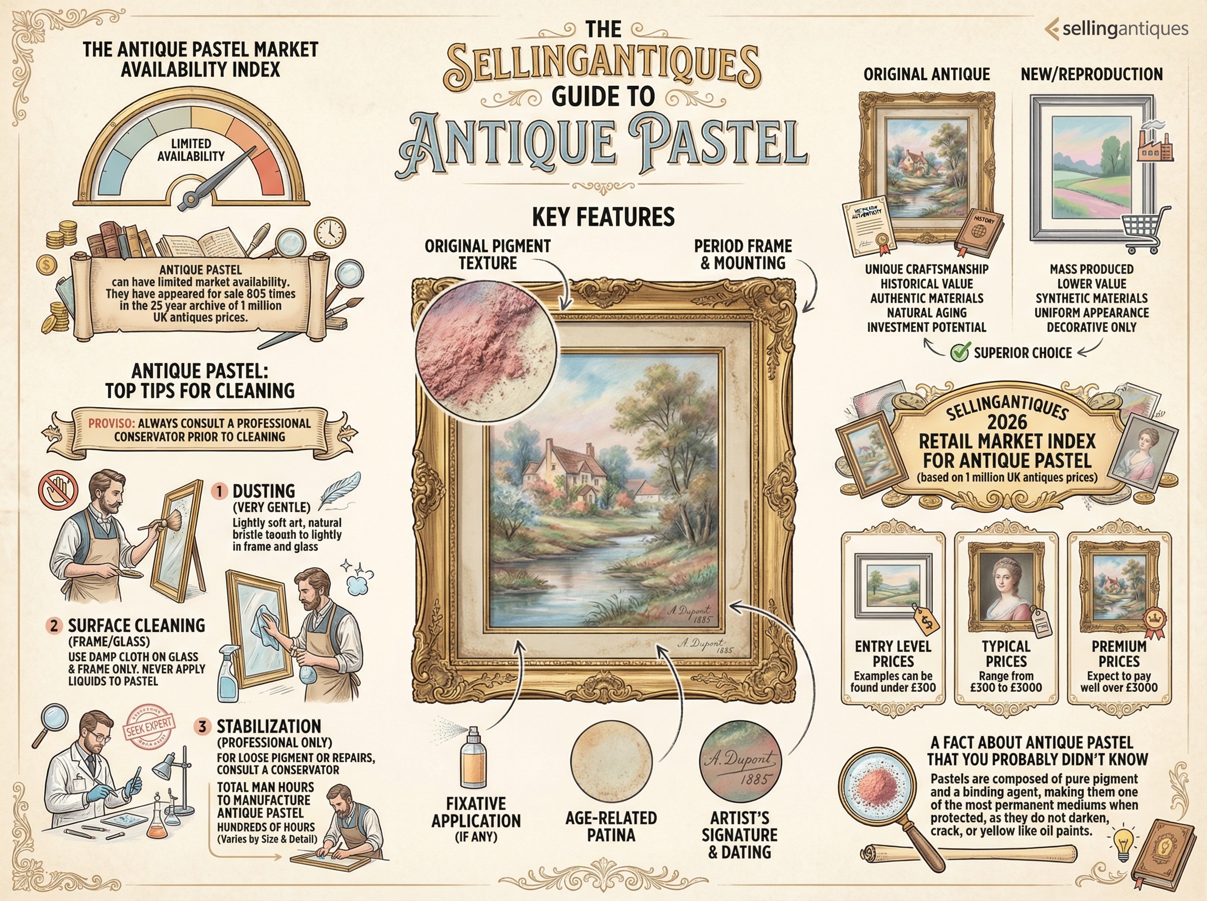 Antique Pastel Guide Infographic