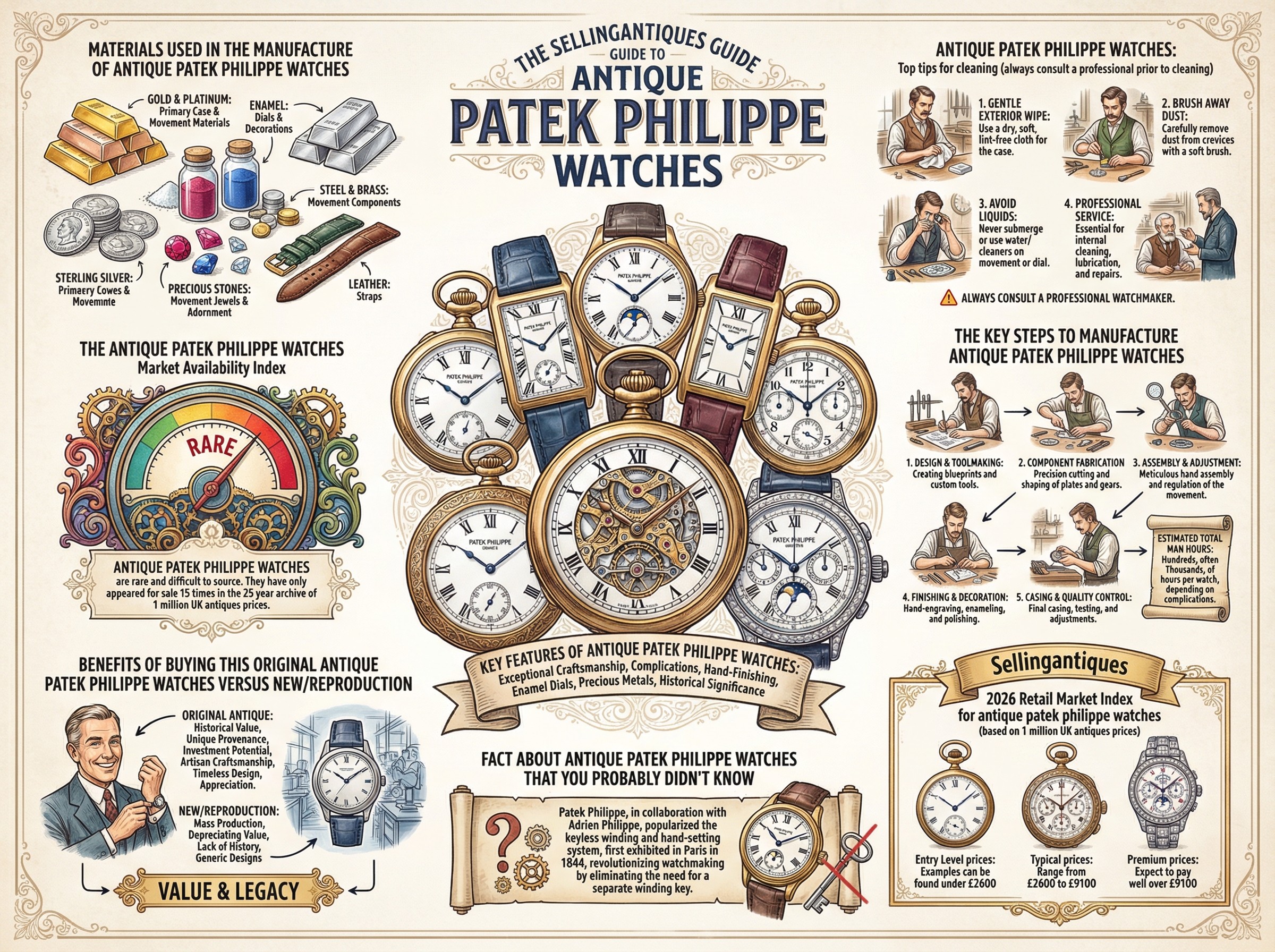 Antique Patek Philippe Watches Guide Infographic