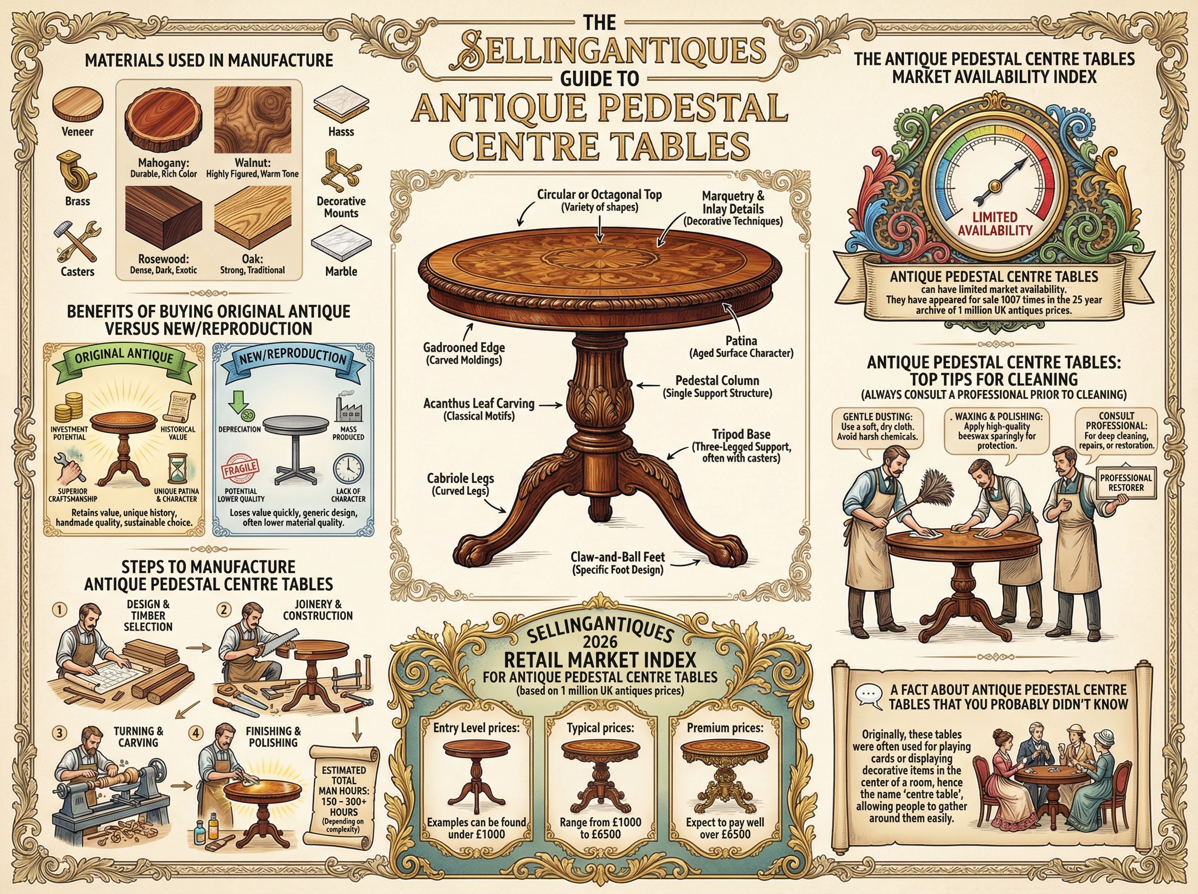 The Sellingantiques Guide to Antique Pedestal Centre Tables