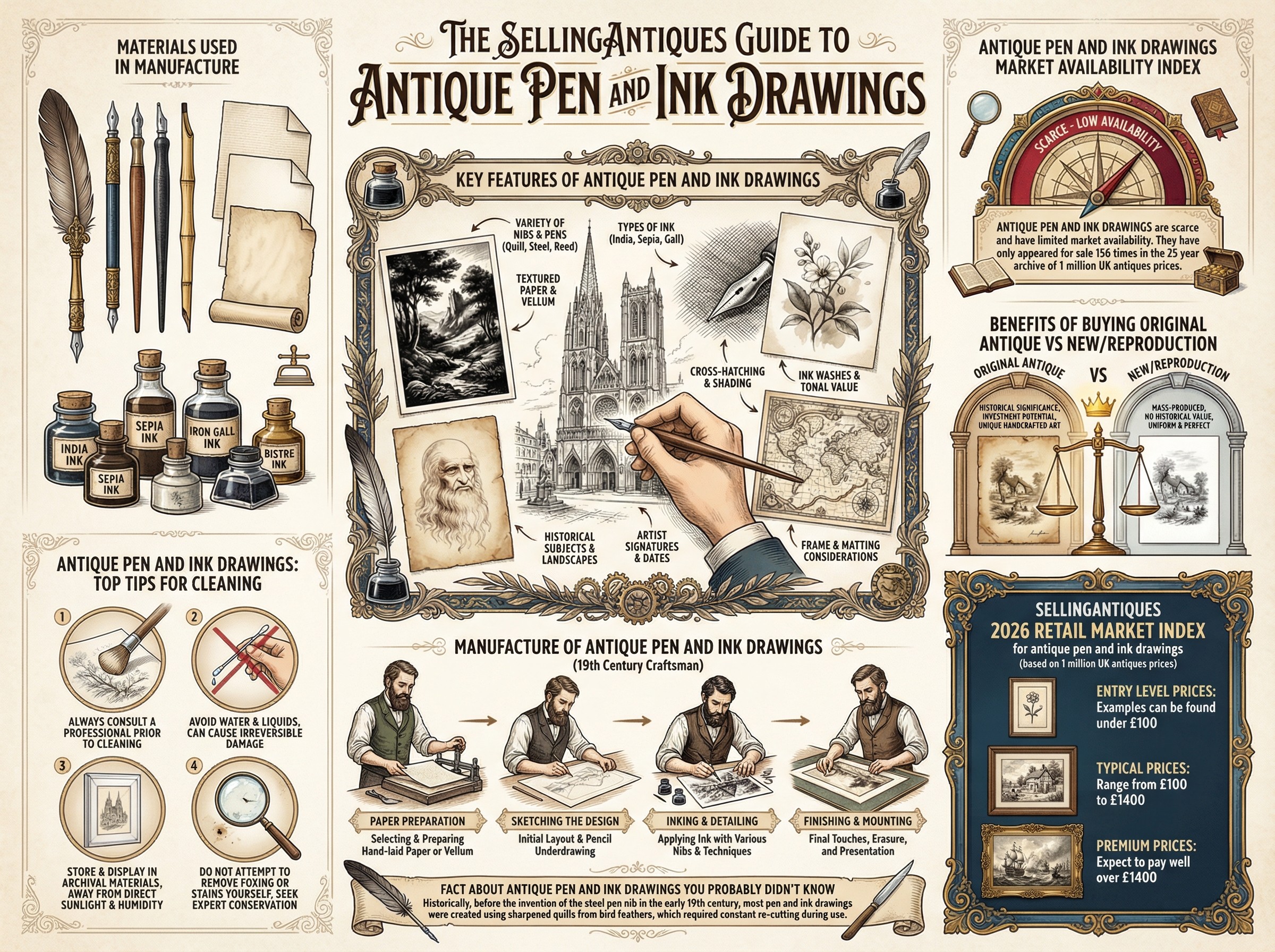 The Sellingantiques Guide to Antique Pen And Ink Drawings