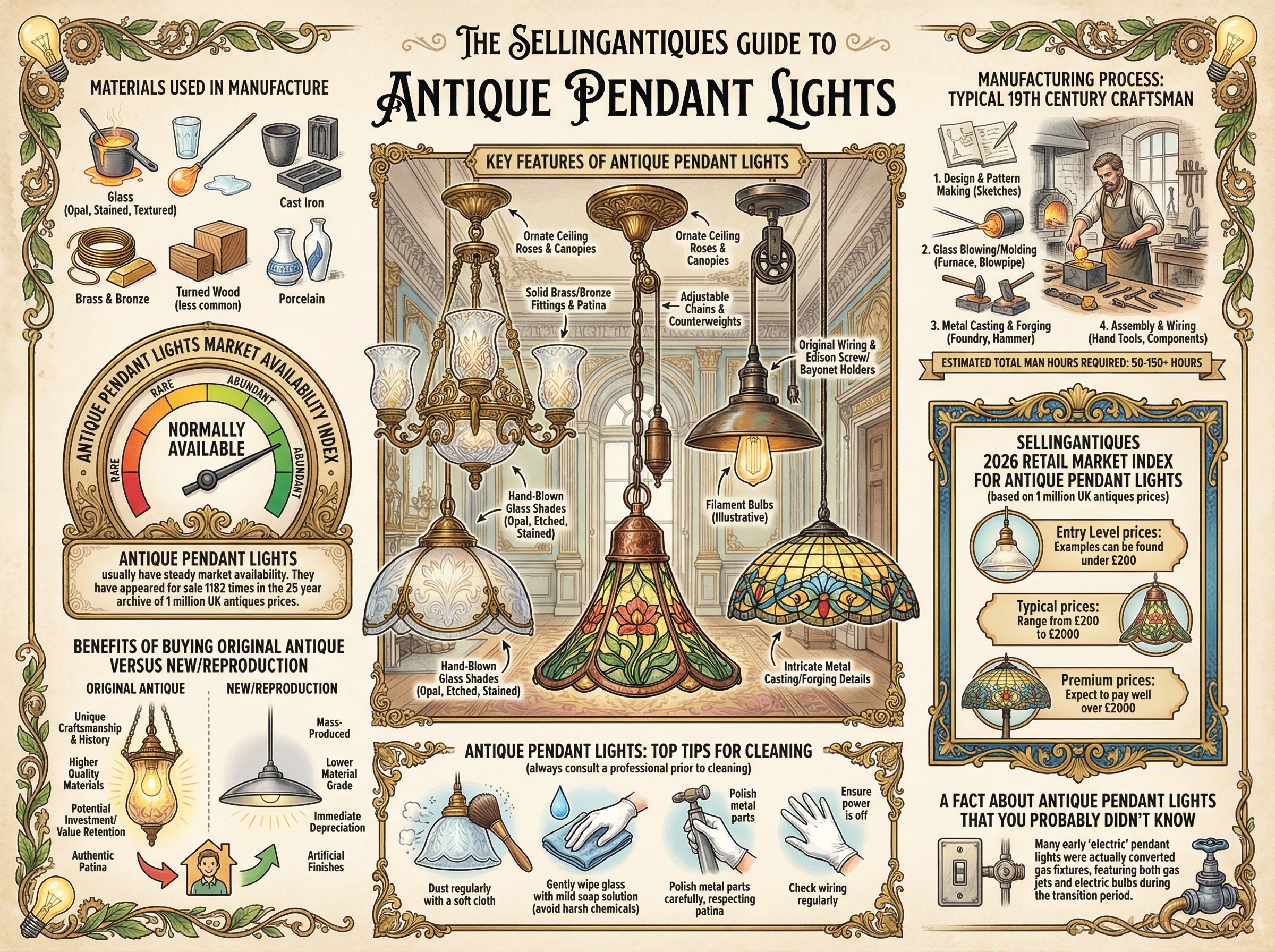 Antique Pendant Lights Guide Infographic