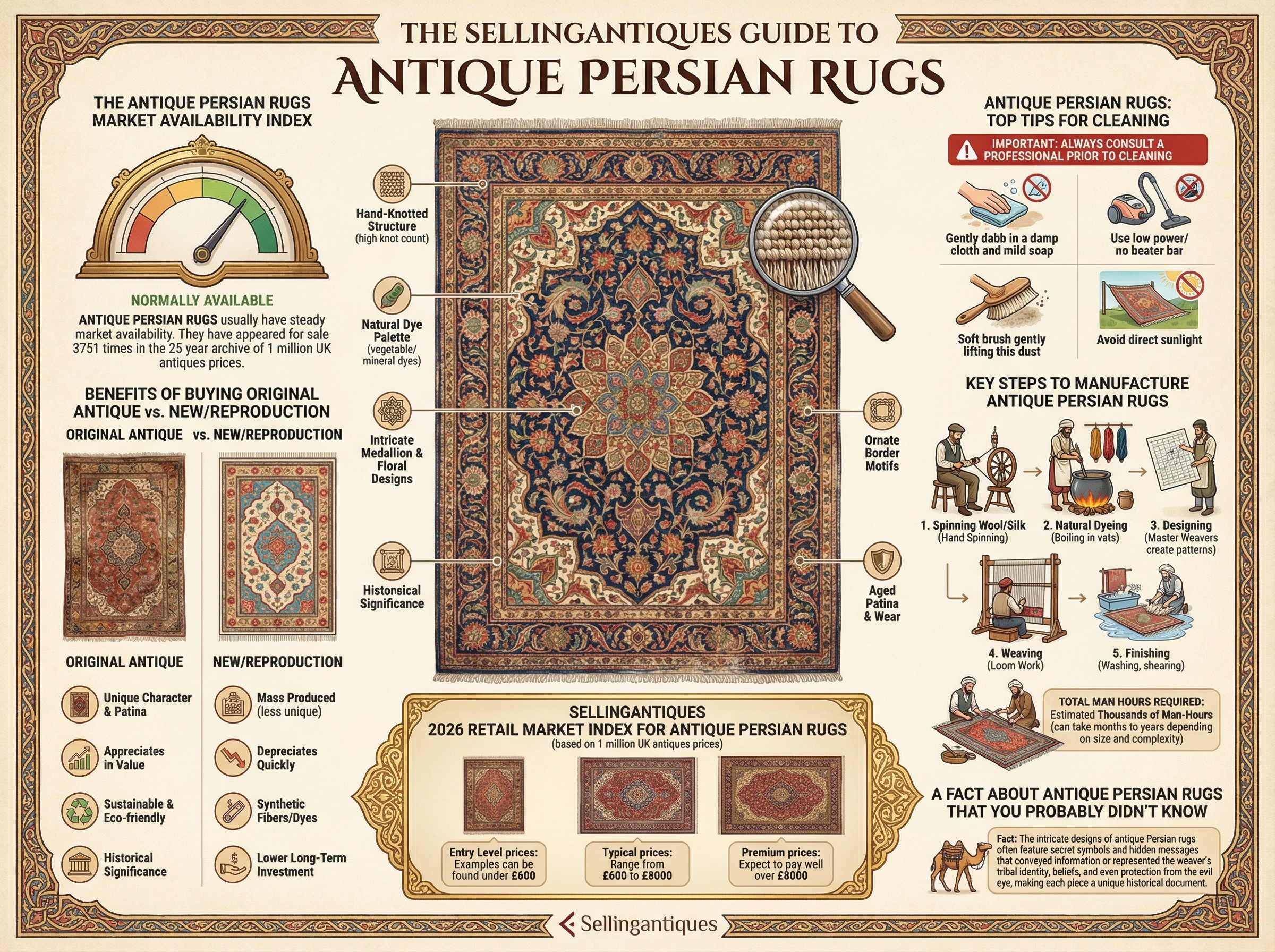 Antique Persian Rugs Guide Infographic