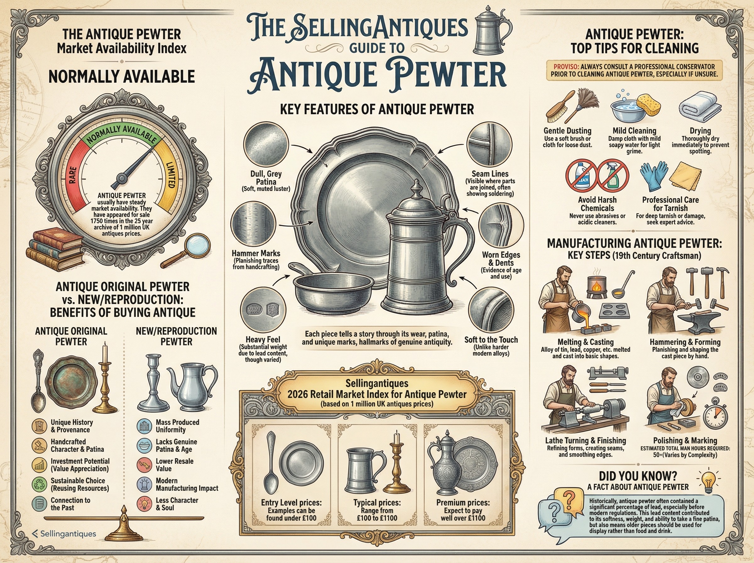 Antique Pewter Guide Infographic