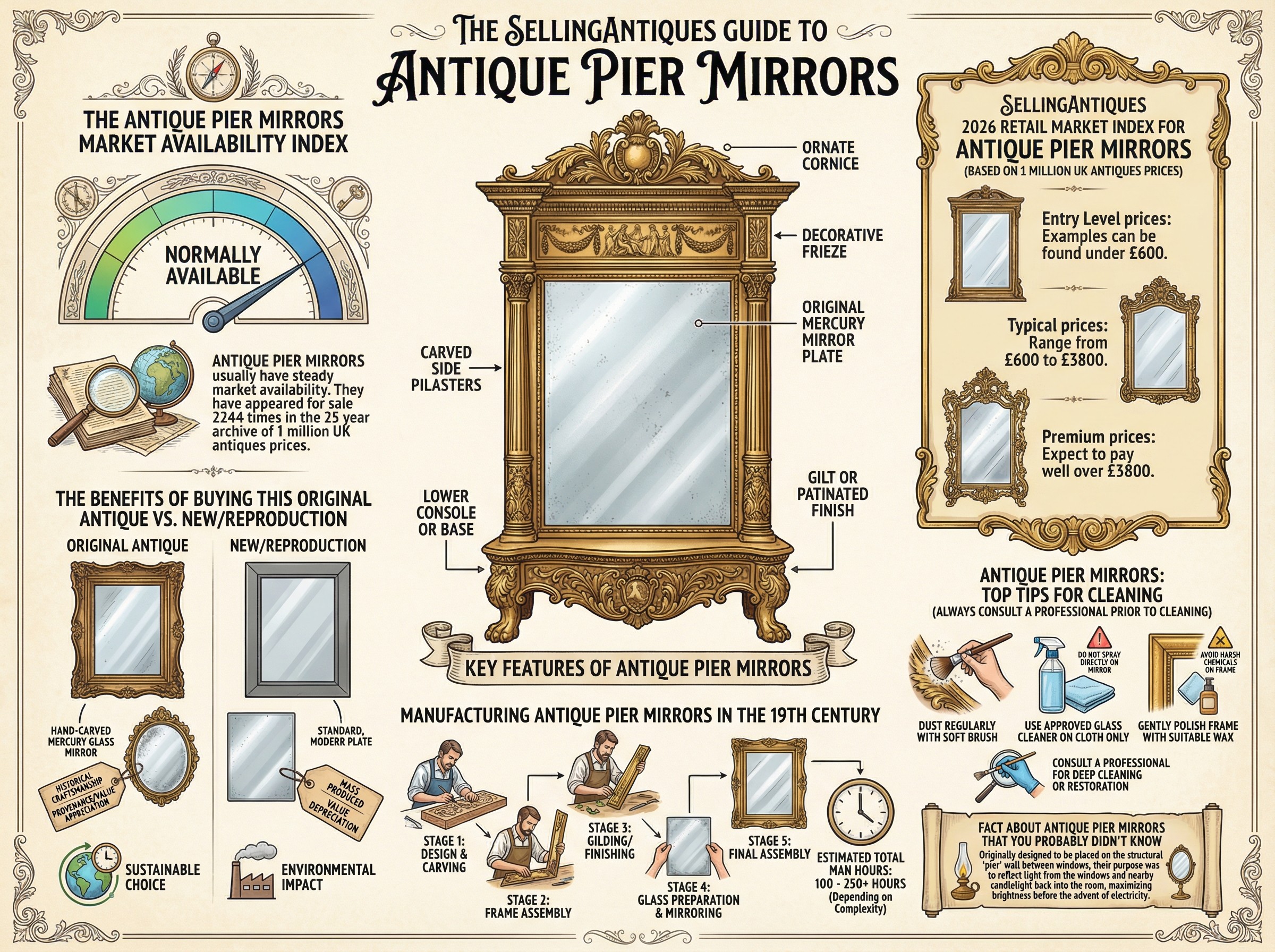 Antique Pier Mirrors Guide Infographic