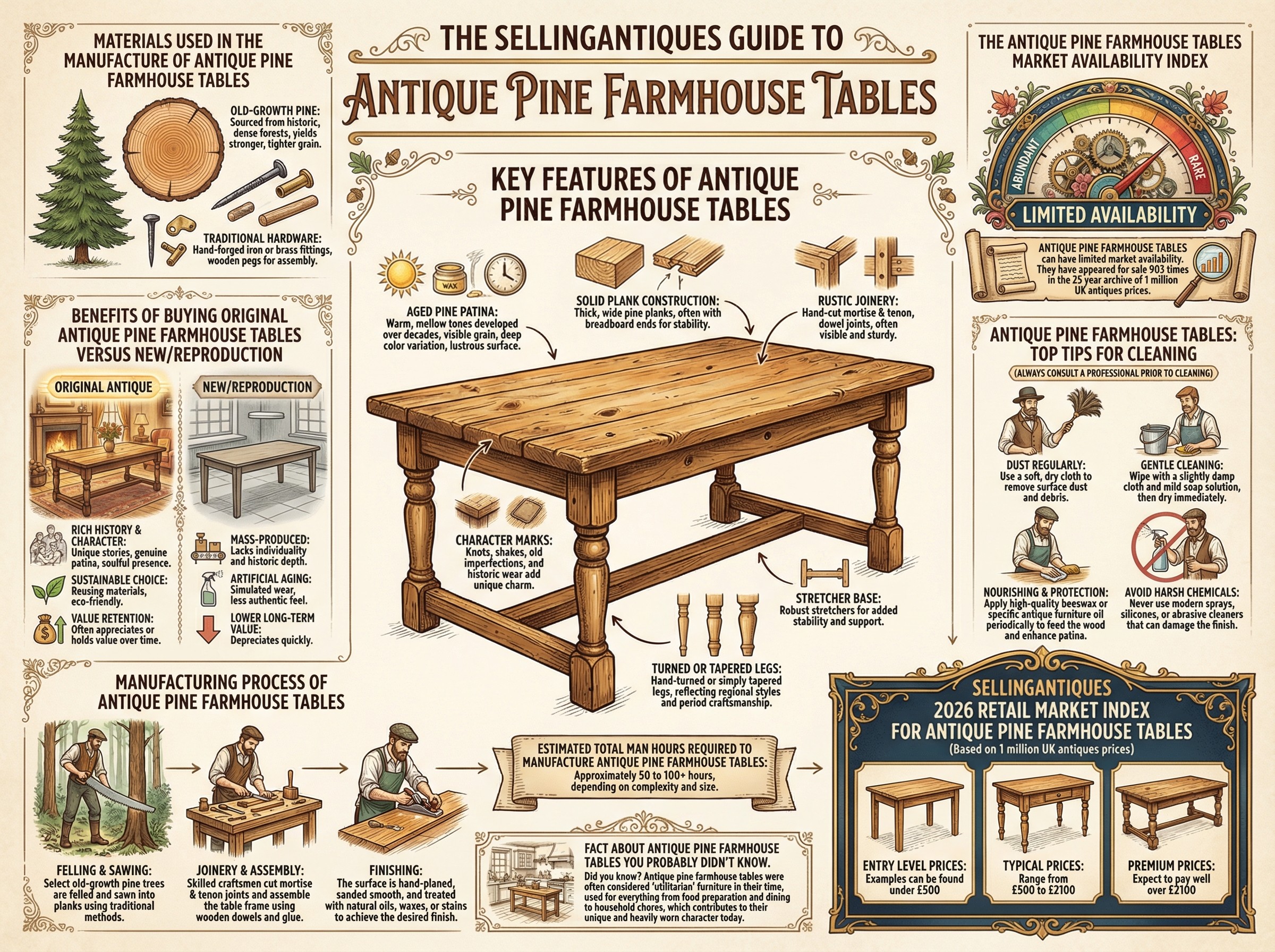 Visual Wooden Table Guide The Sellingantiques Guide to Antique Pine Farmhouse Tables