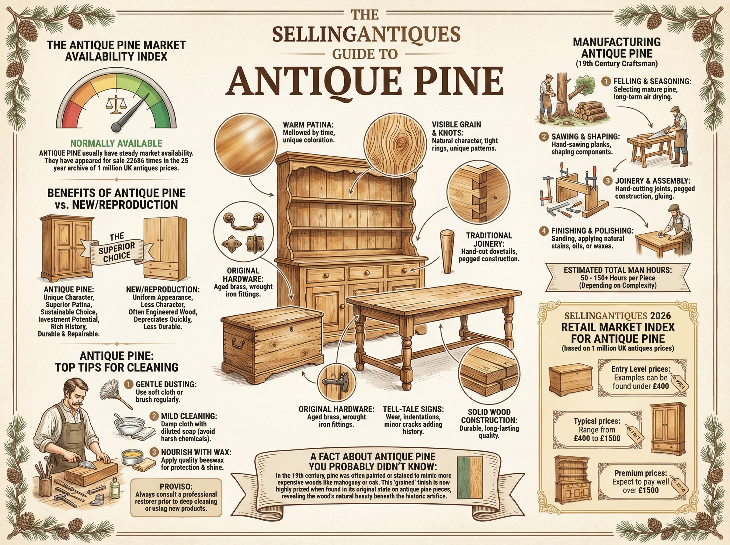 Antique Pine Guide Infographic