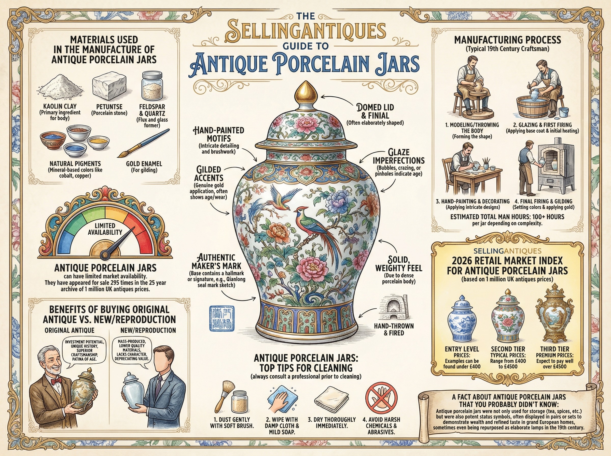 Antique Porcelain Jars Guide Infographic
