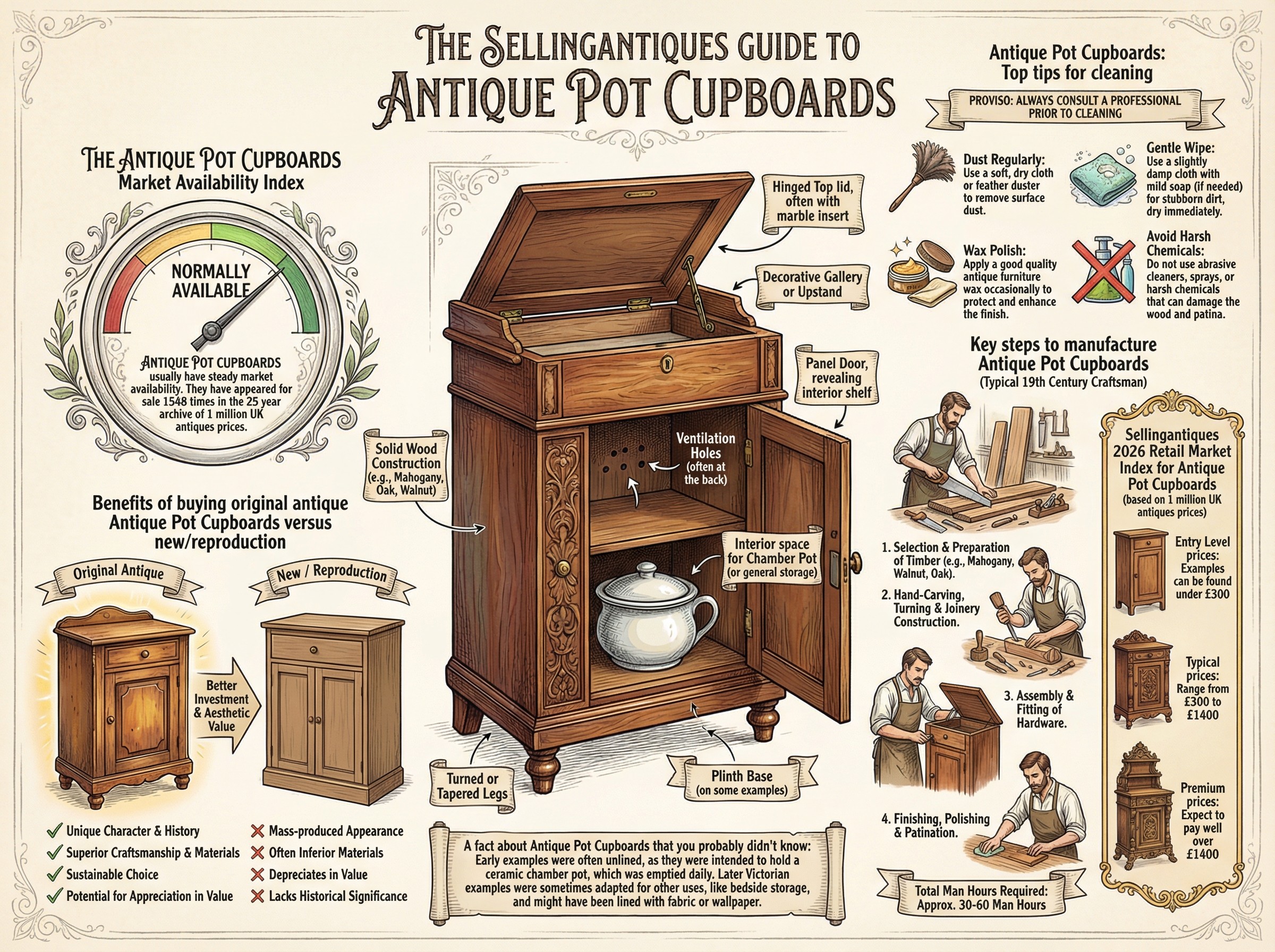 Antique Pot Cupboards Guide Infographic